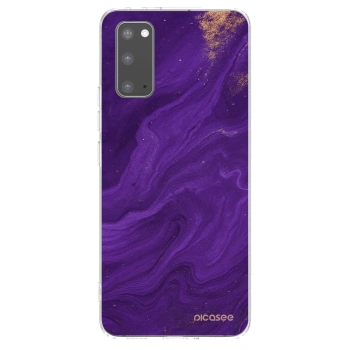 Picasee husă transparentă din silicon pentru Samsung Galaxy S20 G980F - Purple