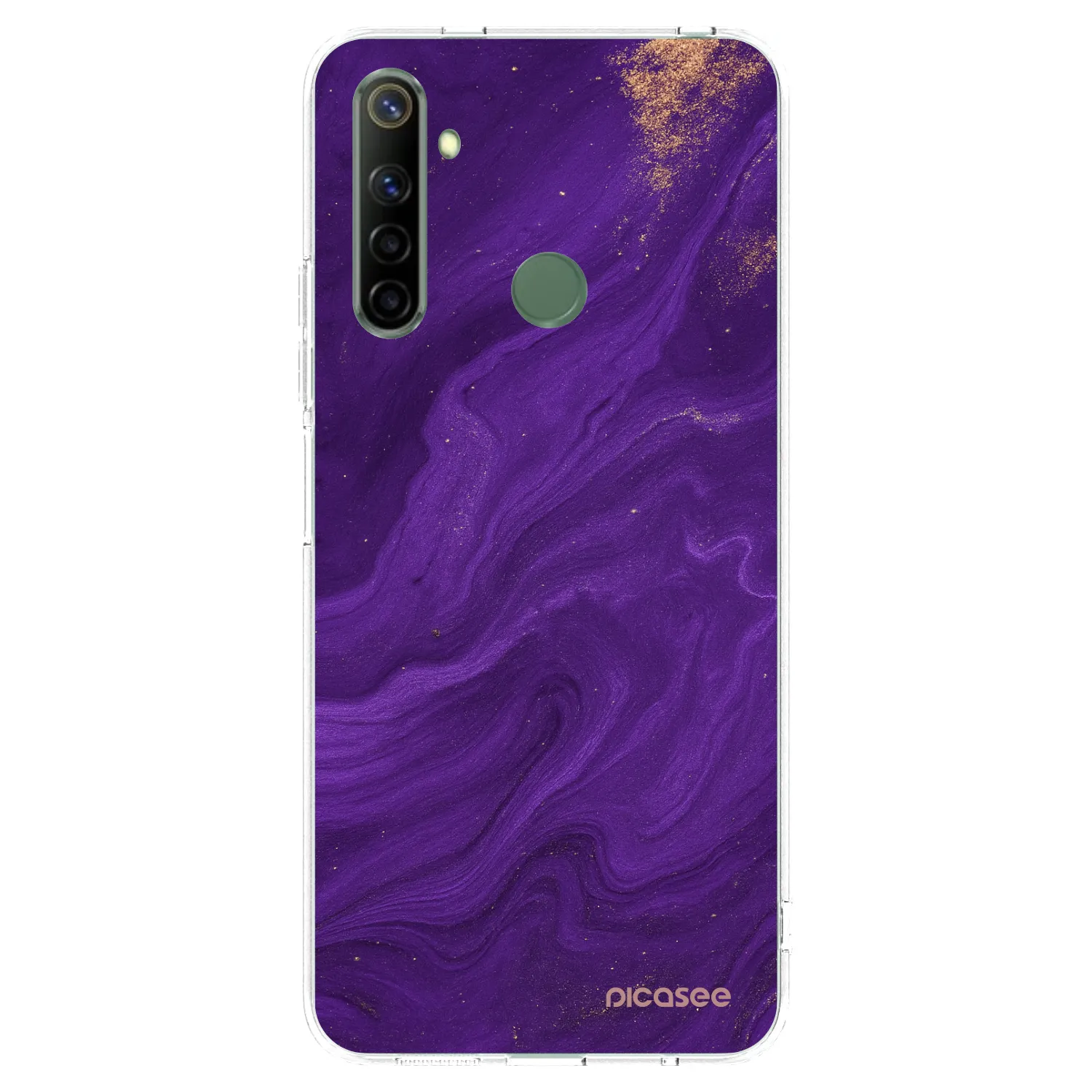 Picasee husă transparentă din silicon pentru Realme 6i - Purple