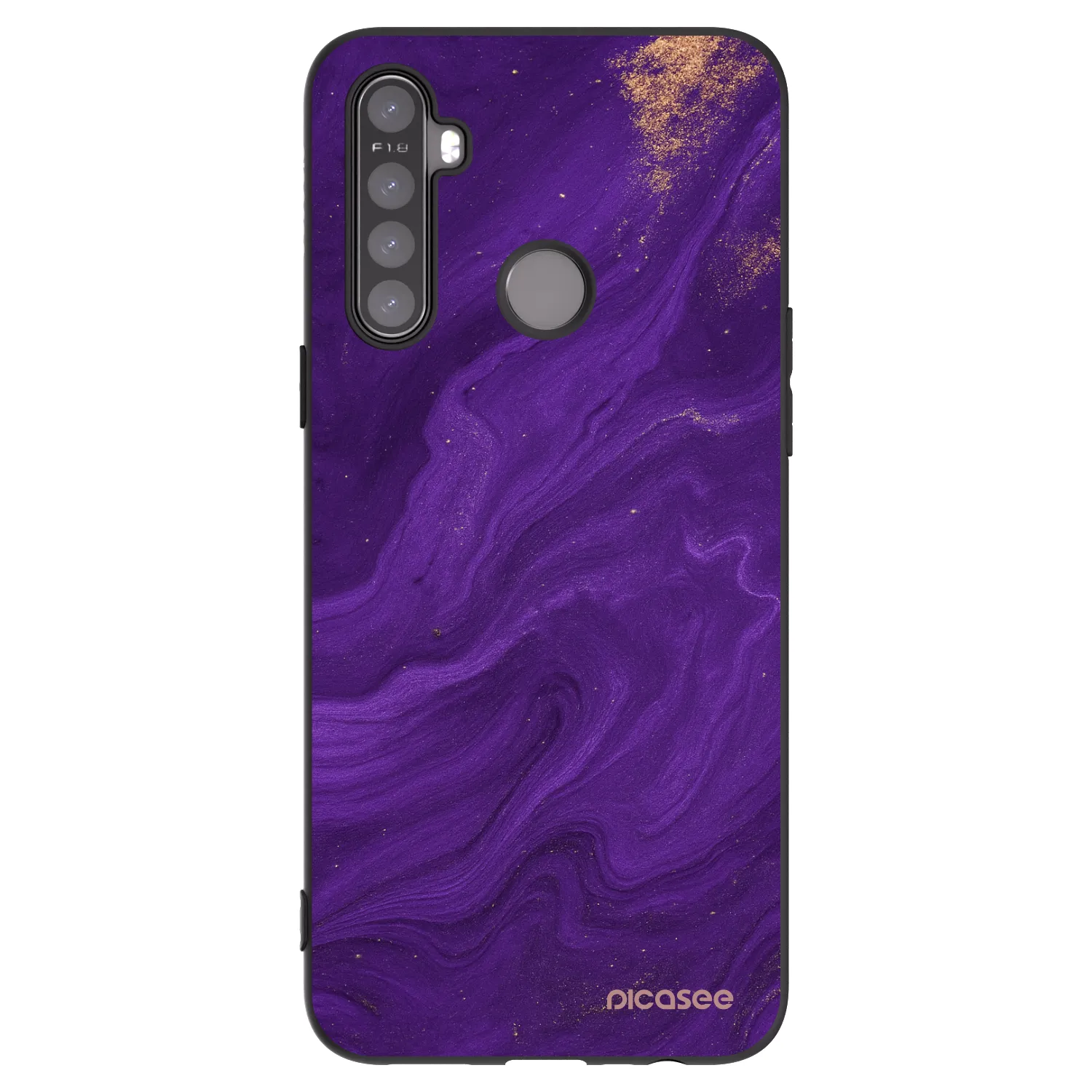 Picasee husă neagră din silicon pentru Realme 6i - Purple