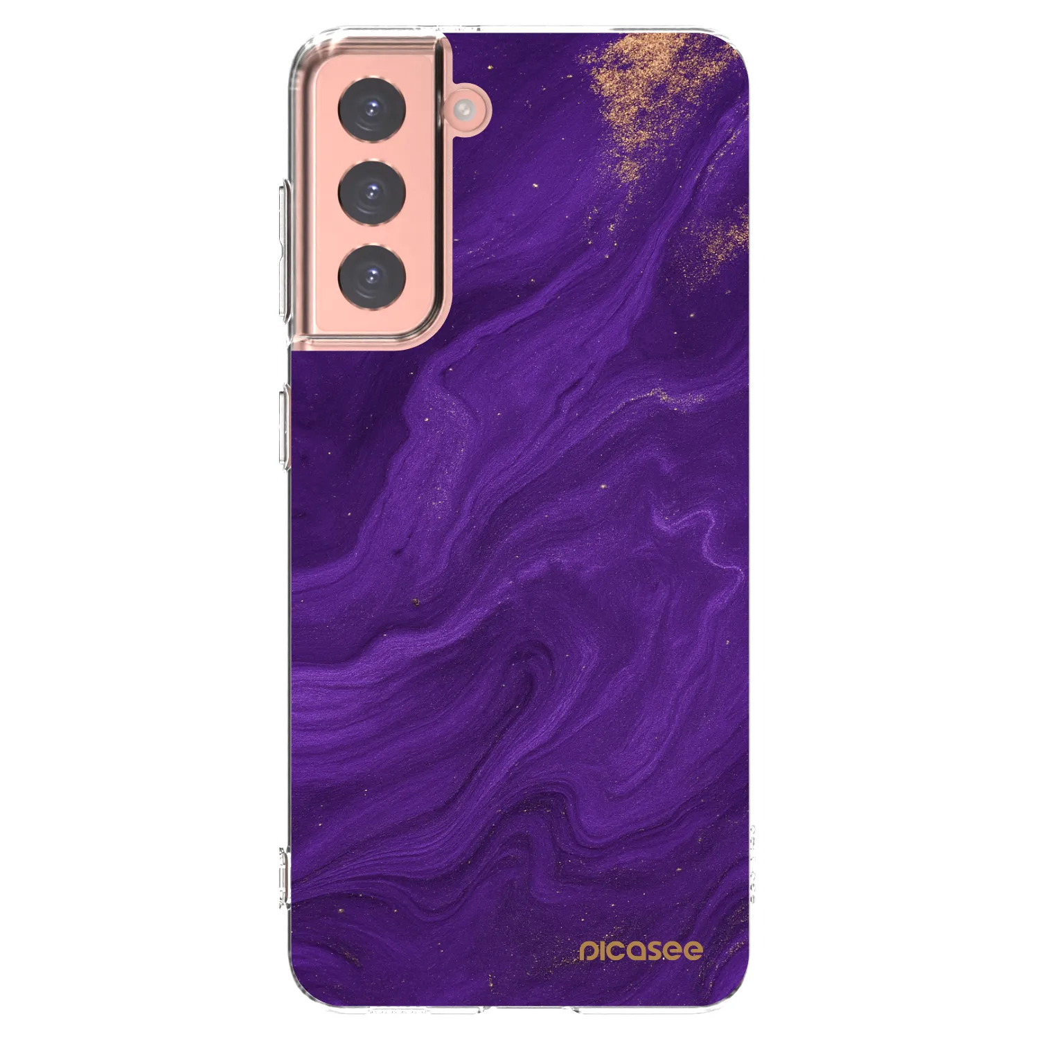 Picasee husă transparentă din silicon pentru Samsung Galaxy S21 5G G991B - Purple
