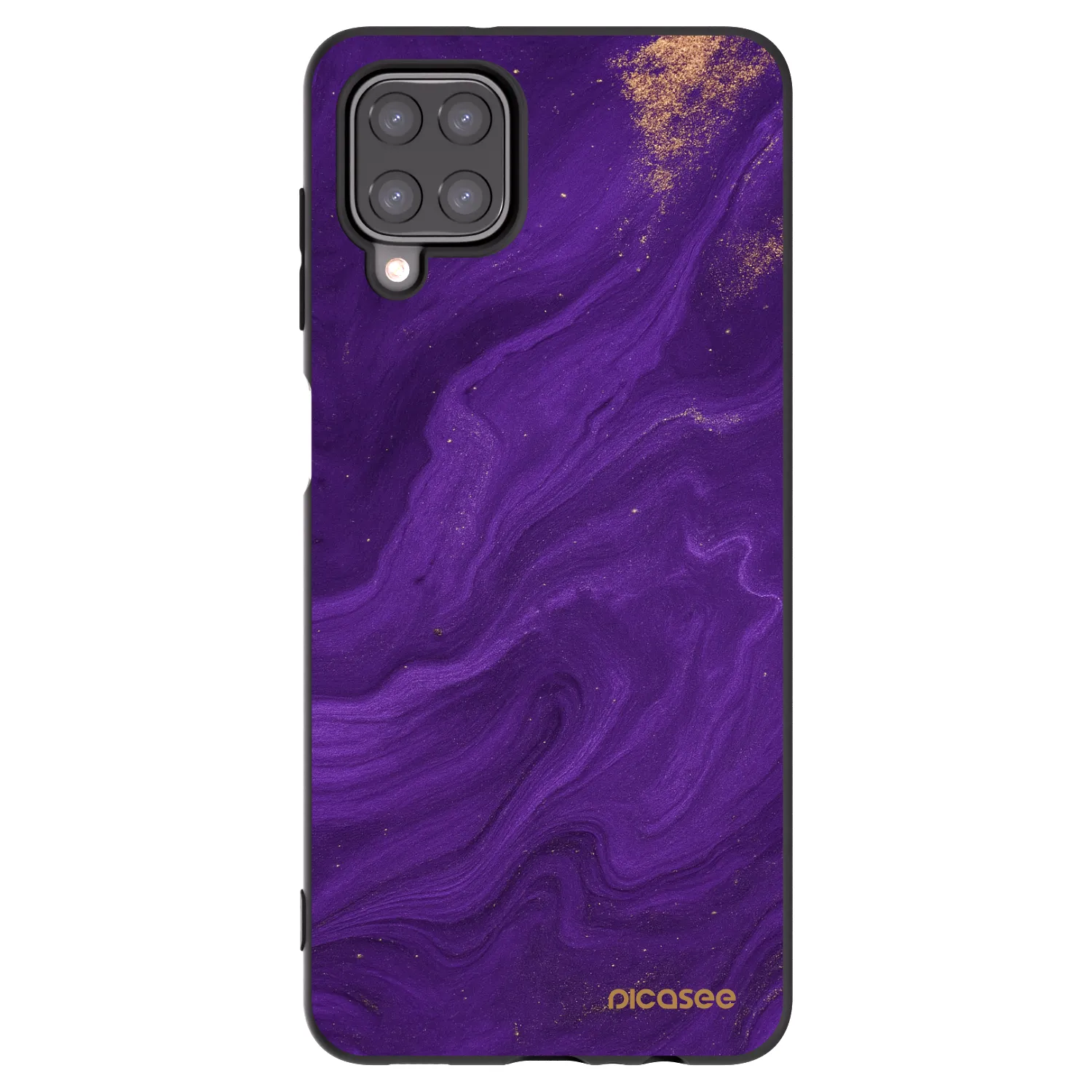 Picasee husă neagră din silicon pentru Samsung Galaxy A12 A125F - Purple