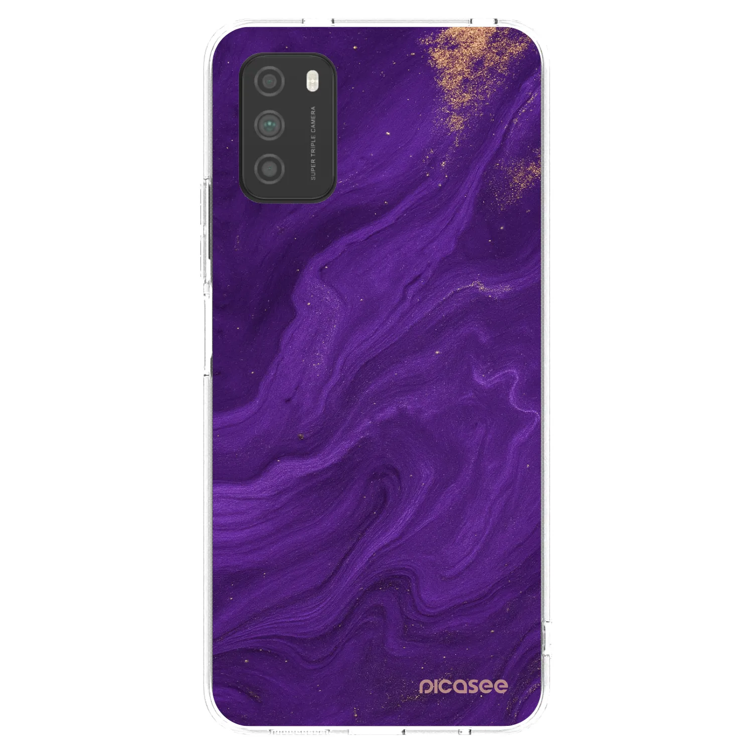 Picasee husă transparentă din silicon pentru Xiaomi Poco M3 - Purple