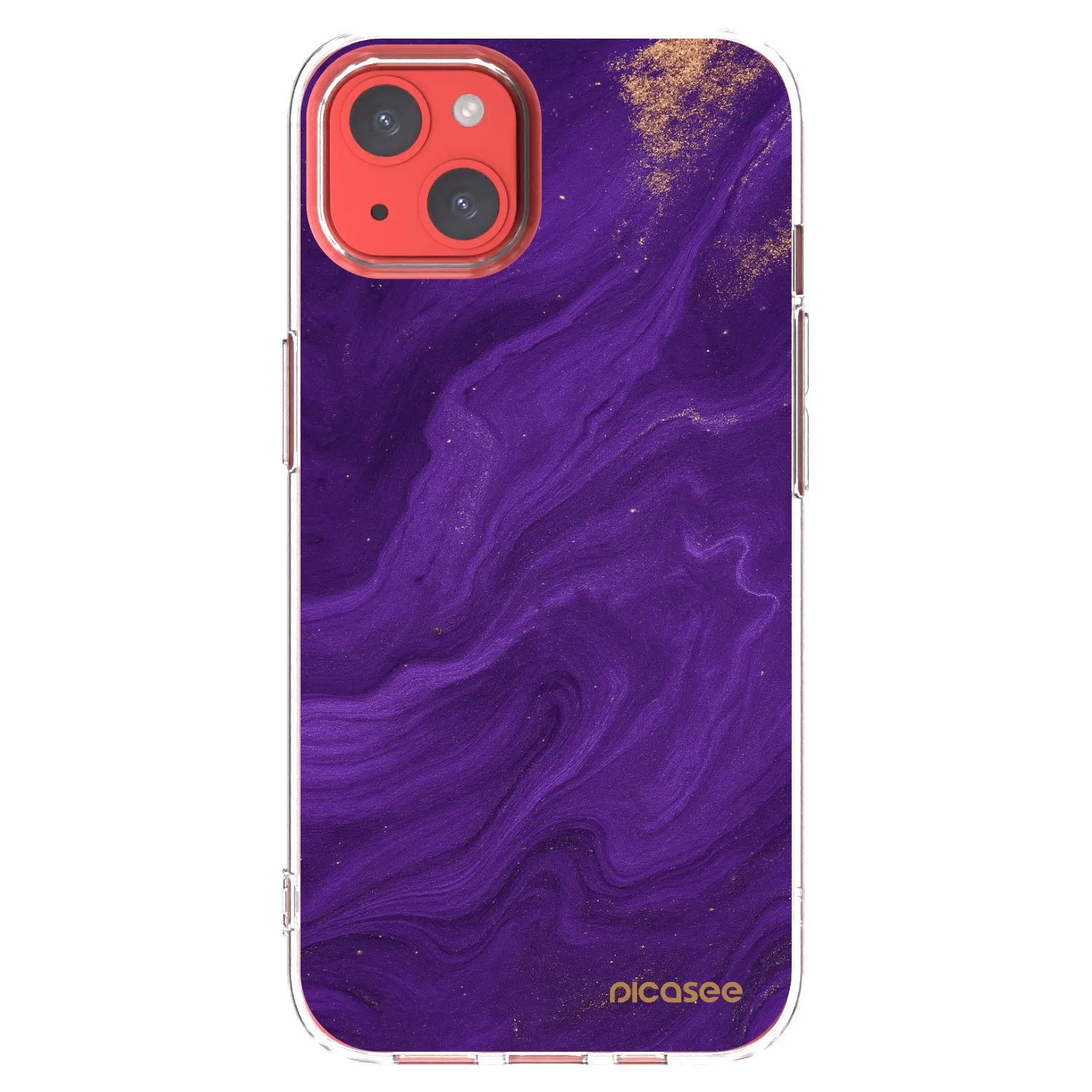 Picasee husă transparentă din silicon pentru Apple iPhone 13 - Purple