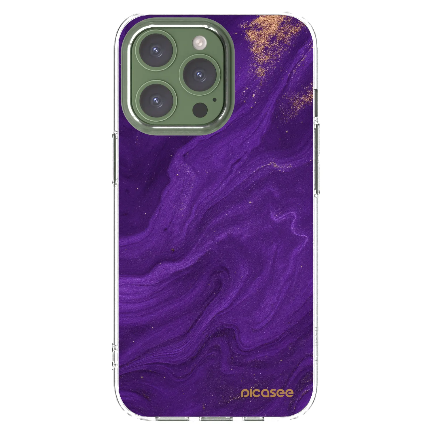 Picasee husă transparentă din silicon pentru Apple iPhone 13 Pro - Purple