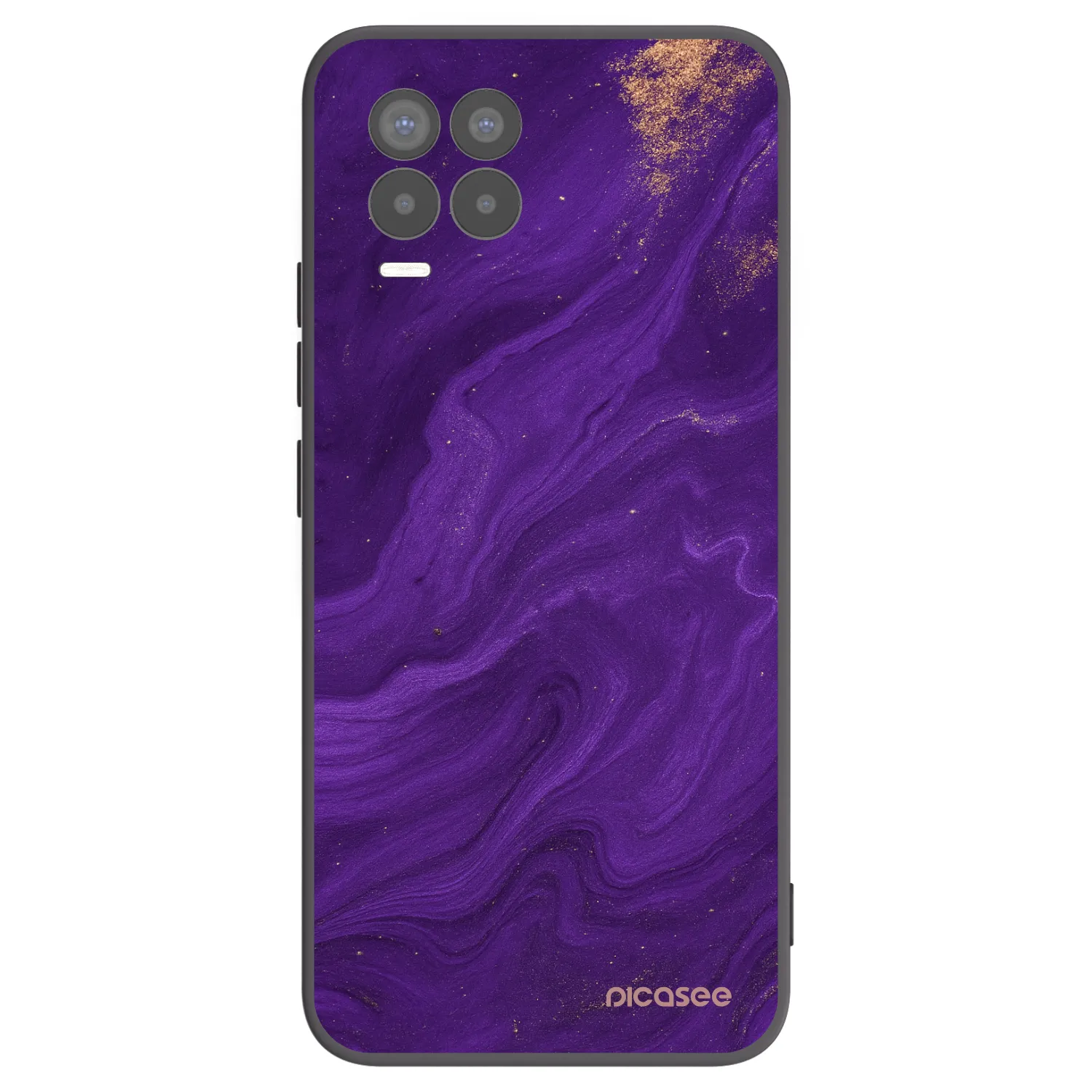 Picasee husă neagră din silicon pentru Realme 8 4G - Purple