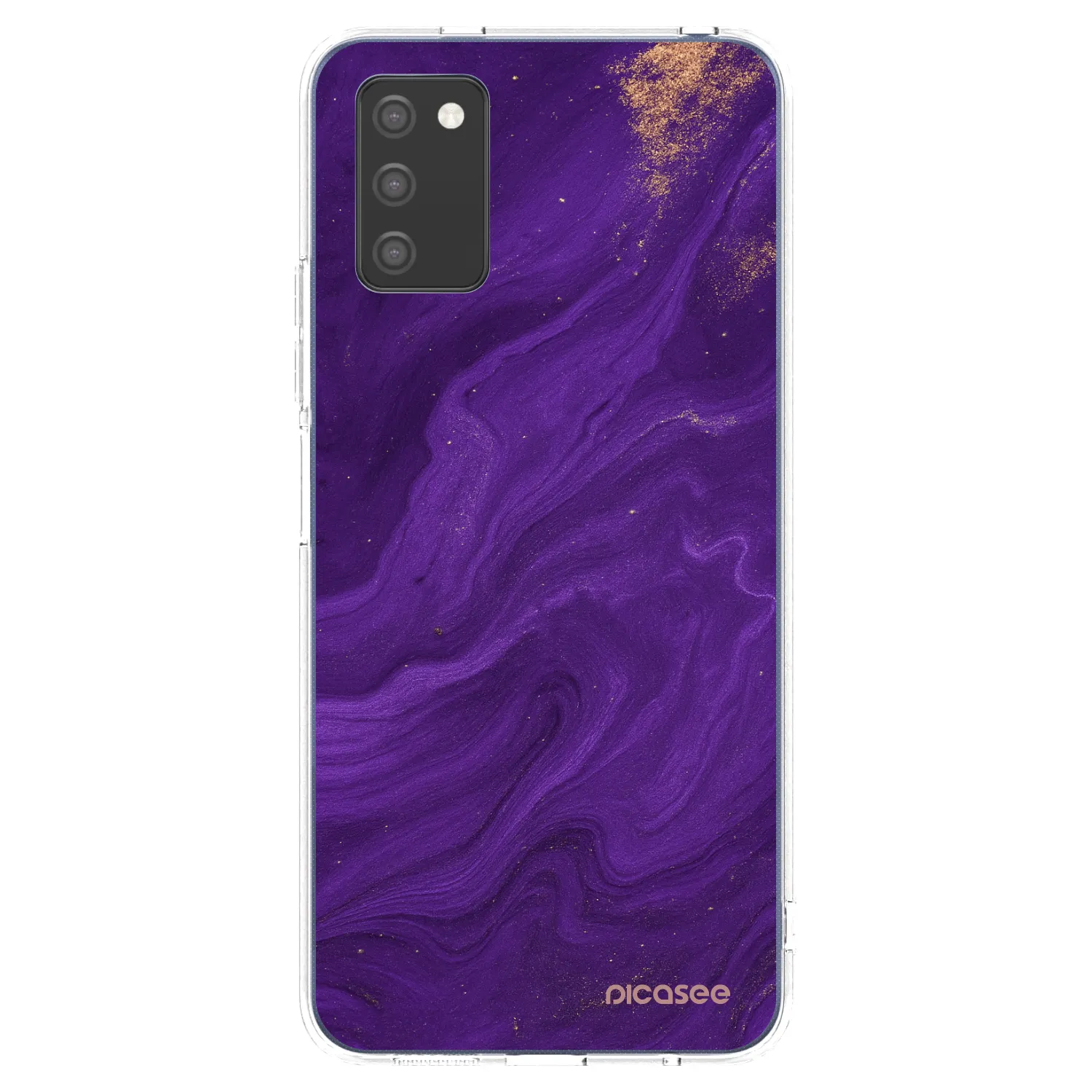 Picasee husă transparentă din silicon pentru Samsung Galaxy A02s A025G - Purple