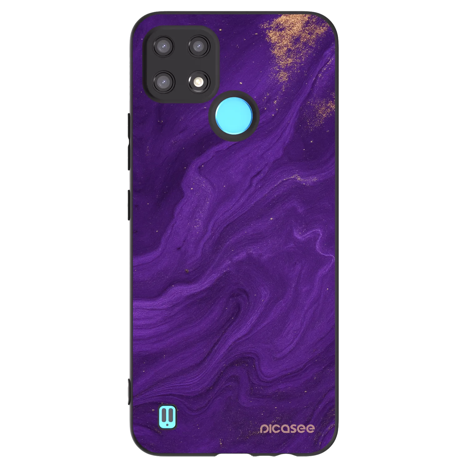 Picasee husă neagră din silicon pentru Realme C21 - Purple