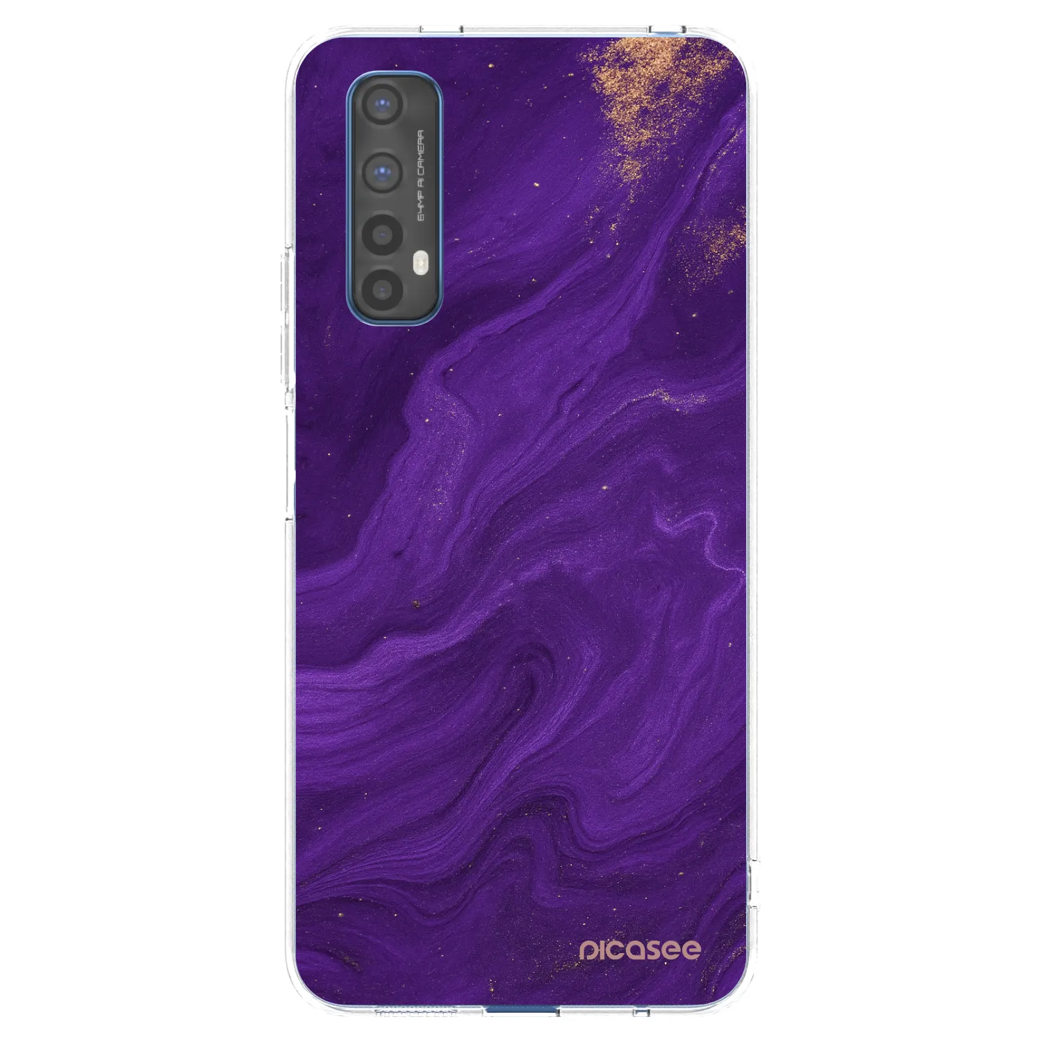 Picasee husă transparentă din silicon pentru Realme 7 - Purple