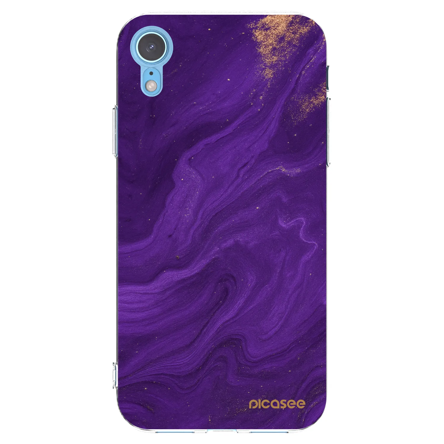 Picasee husă transparentă din silicon pentru Apple iPhone XR - Purple