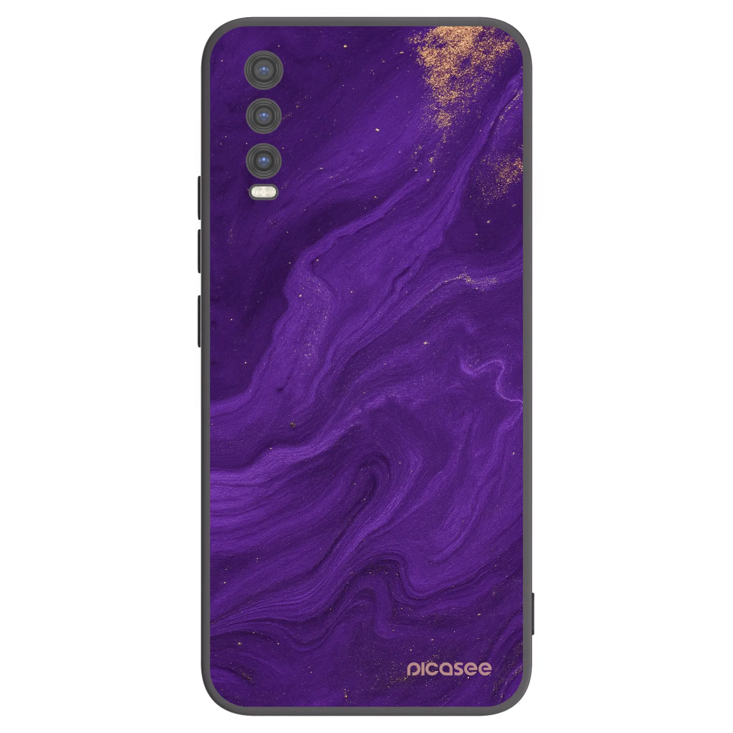 Picasee husă neagră din silicon pentru Vivo Y20s - Purple