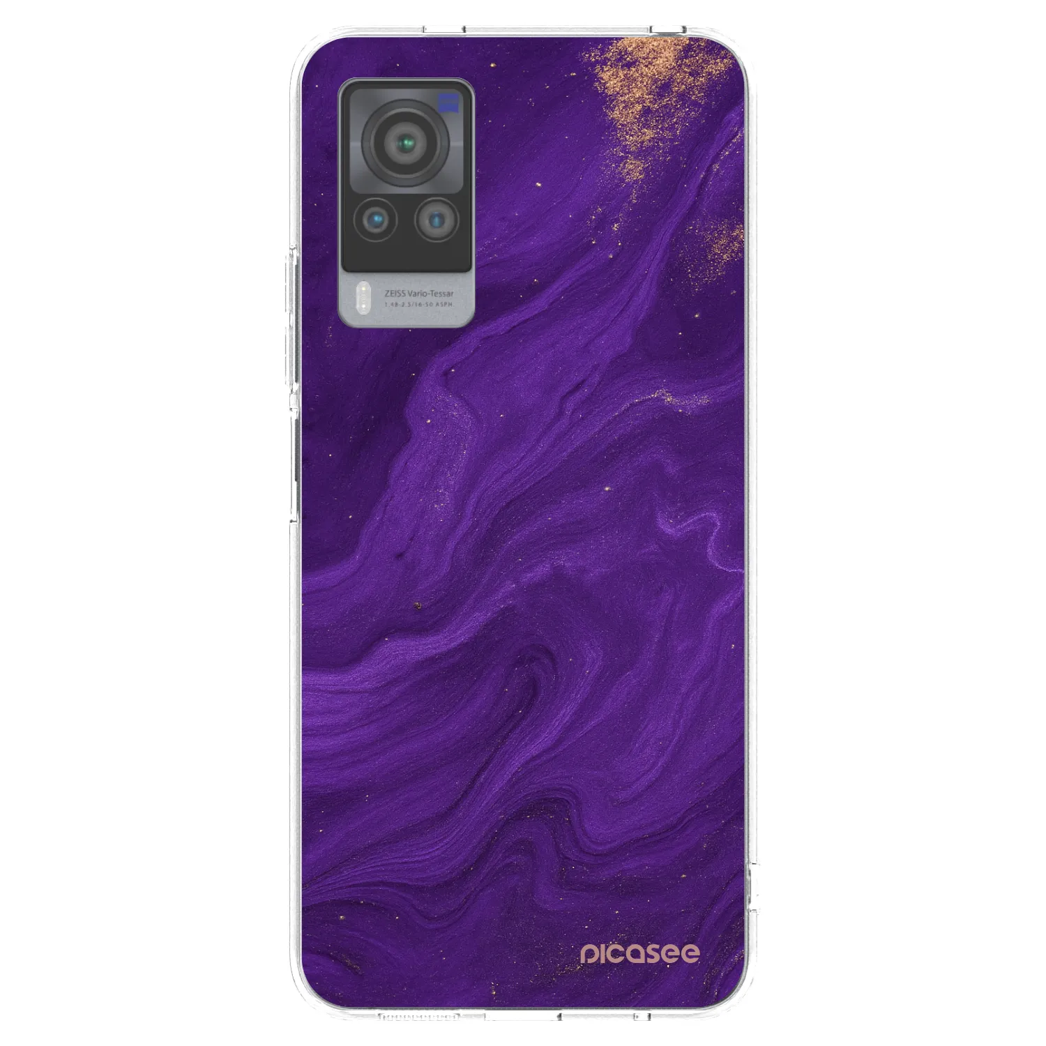 Picasee husă transparentă din silicon pentru Vivo X60 Pro 5G - Purple
