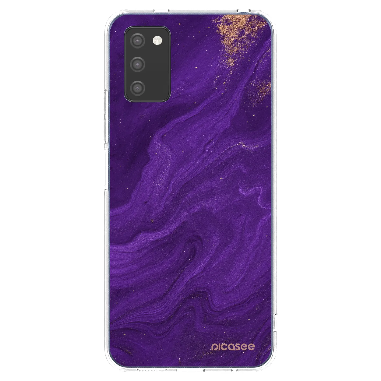 Picasee husă transparentă din silicon pentru Samsung Galaxy A03s A037G - Purple