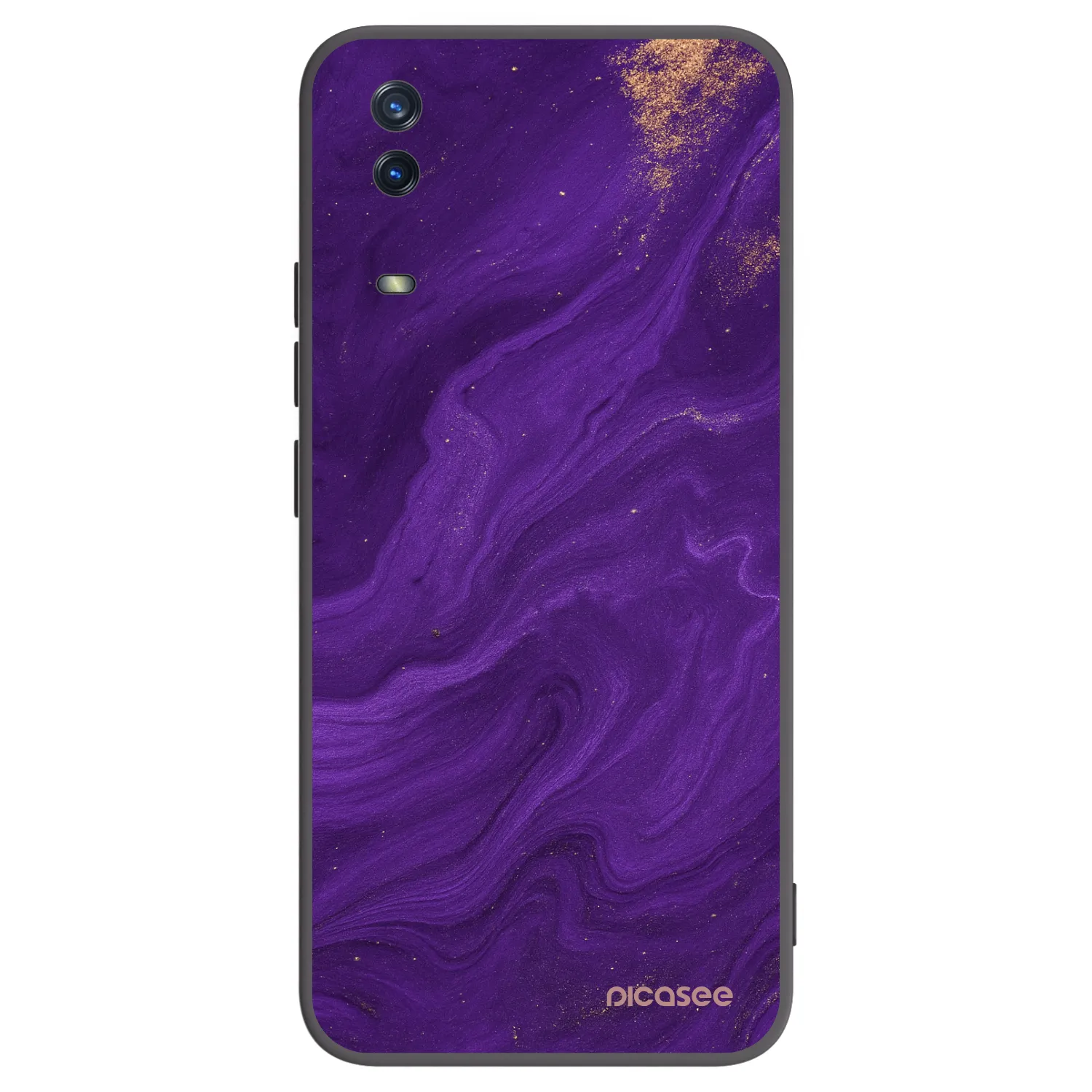 Picasee husă neagră din silicon pentru Vivo Y11s - Purple