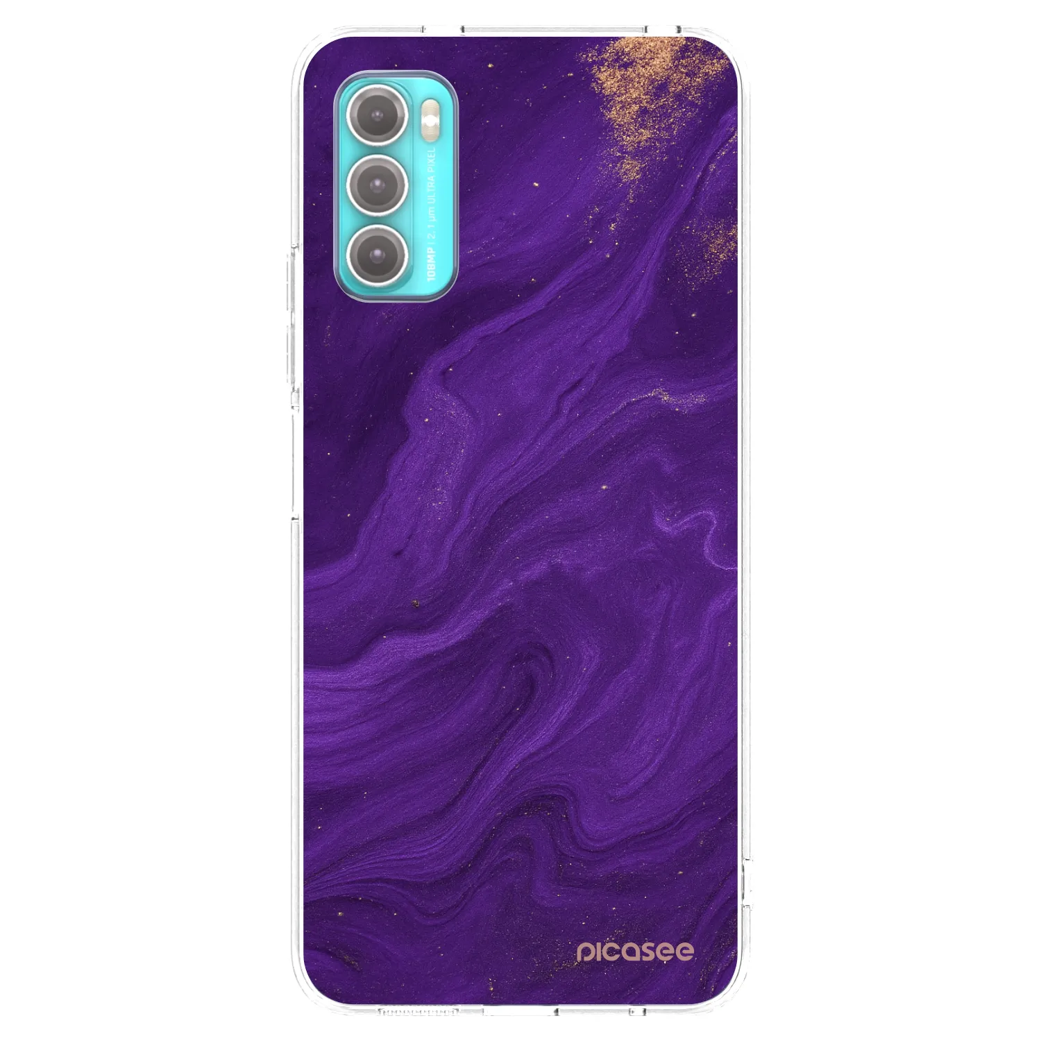 Picasee husă transparentă din silicon pentru Motorola Moto G60 - Purple