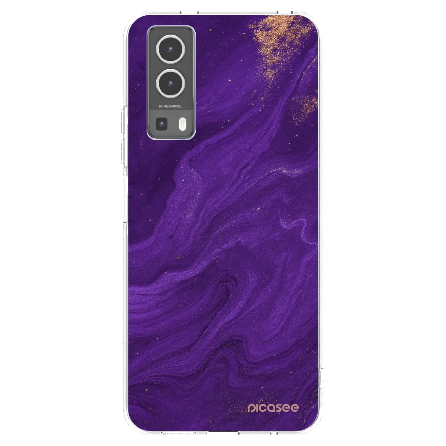Picasee husă transparentă din silicon pentru Vivo Y72 5G - Purple