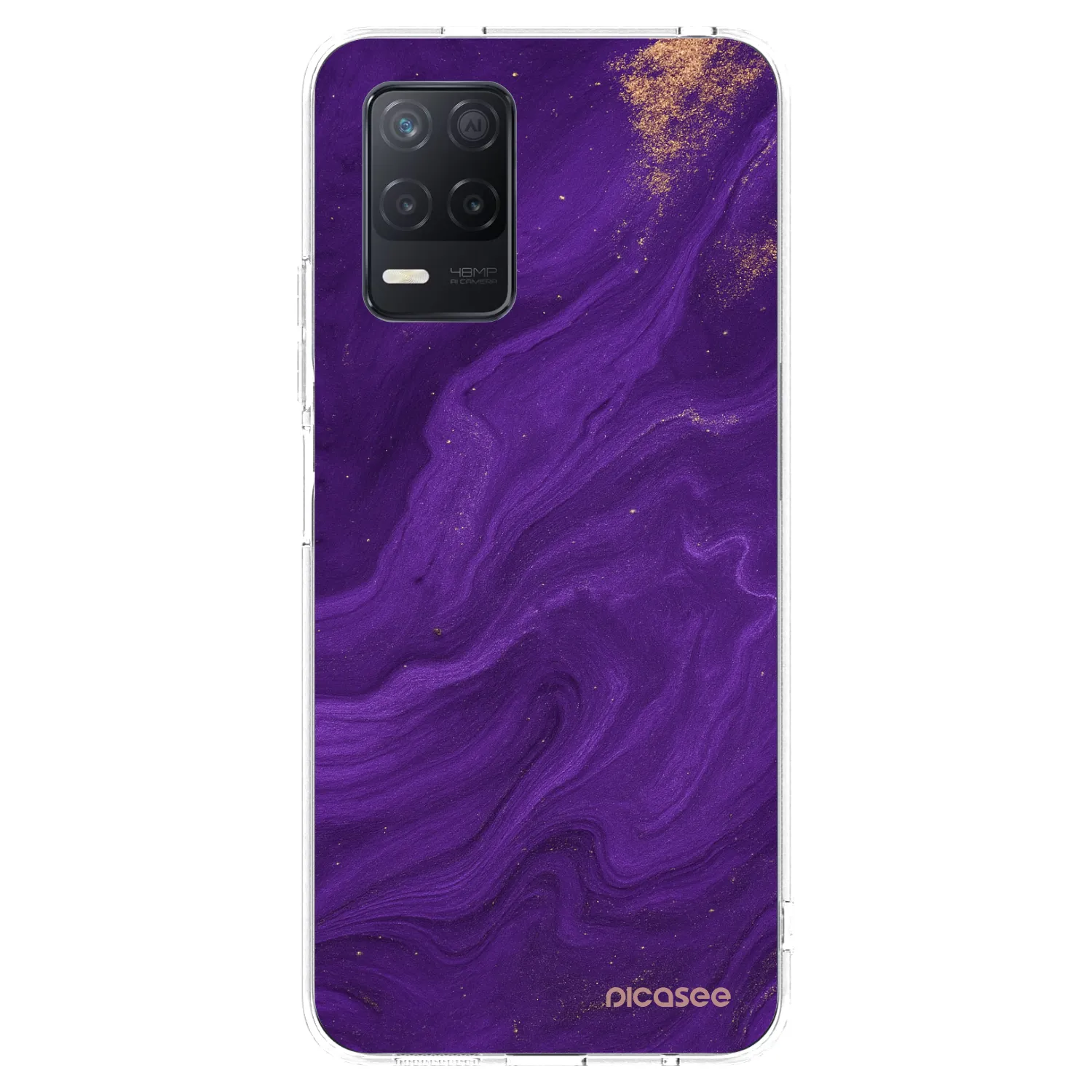 Picasee husă transparentă din silicon pentru Realme 8 5G - Purple