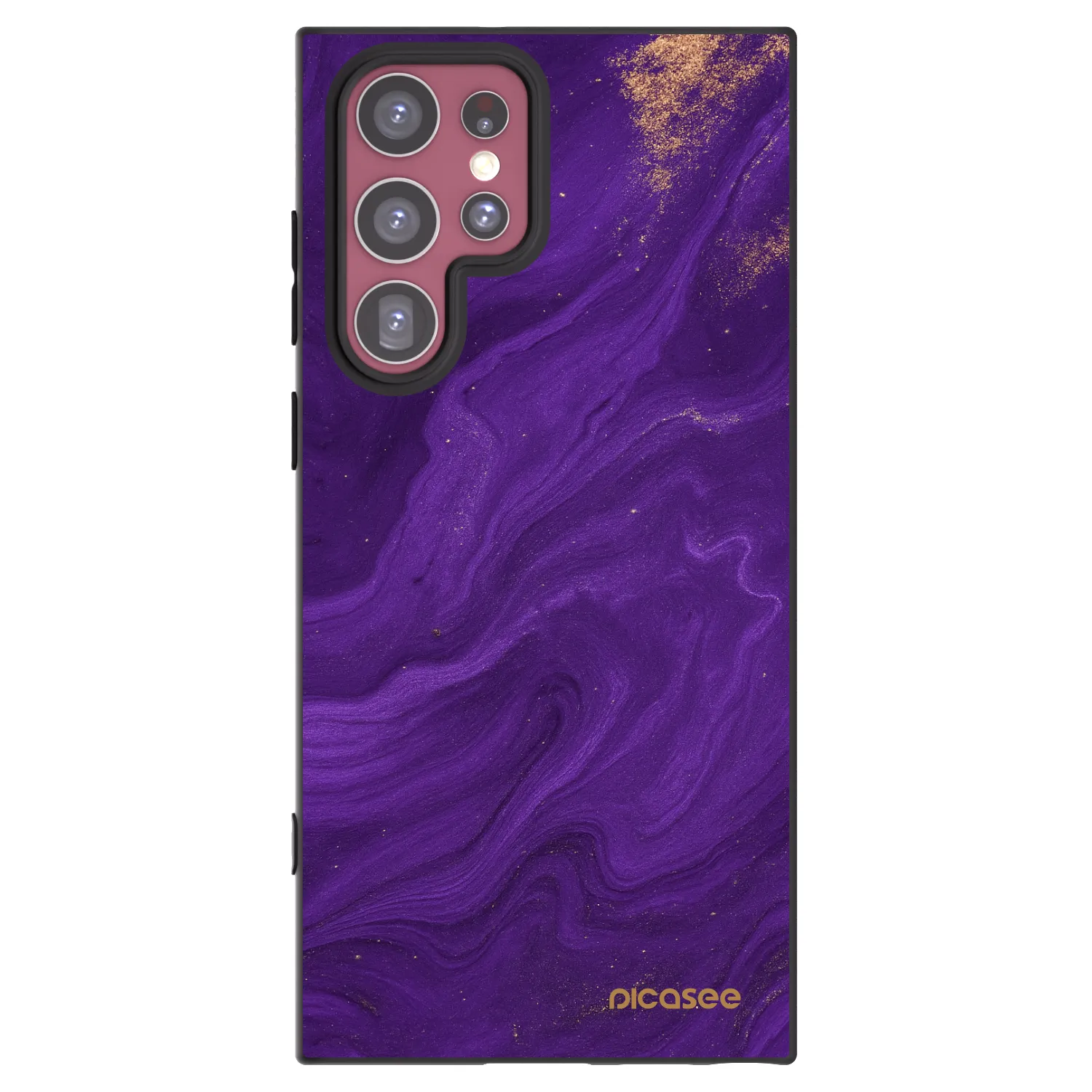 Picasee husă neagră din silicon pentru Samsung Galaxy S22 Ultra 5G - Purple