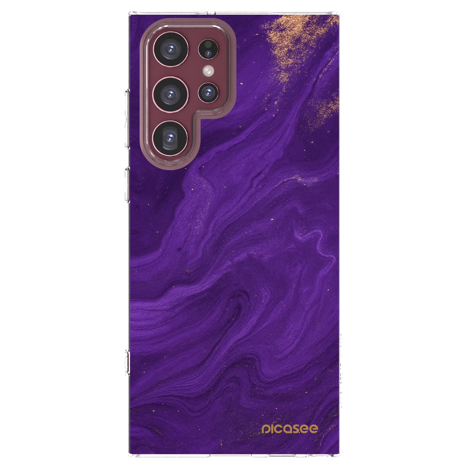 Picasee husă transparentă din silicon pentru Samsung Galaxy S22 Ultra 5G - Purple