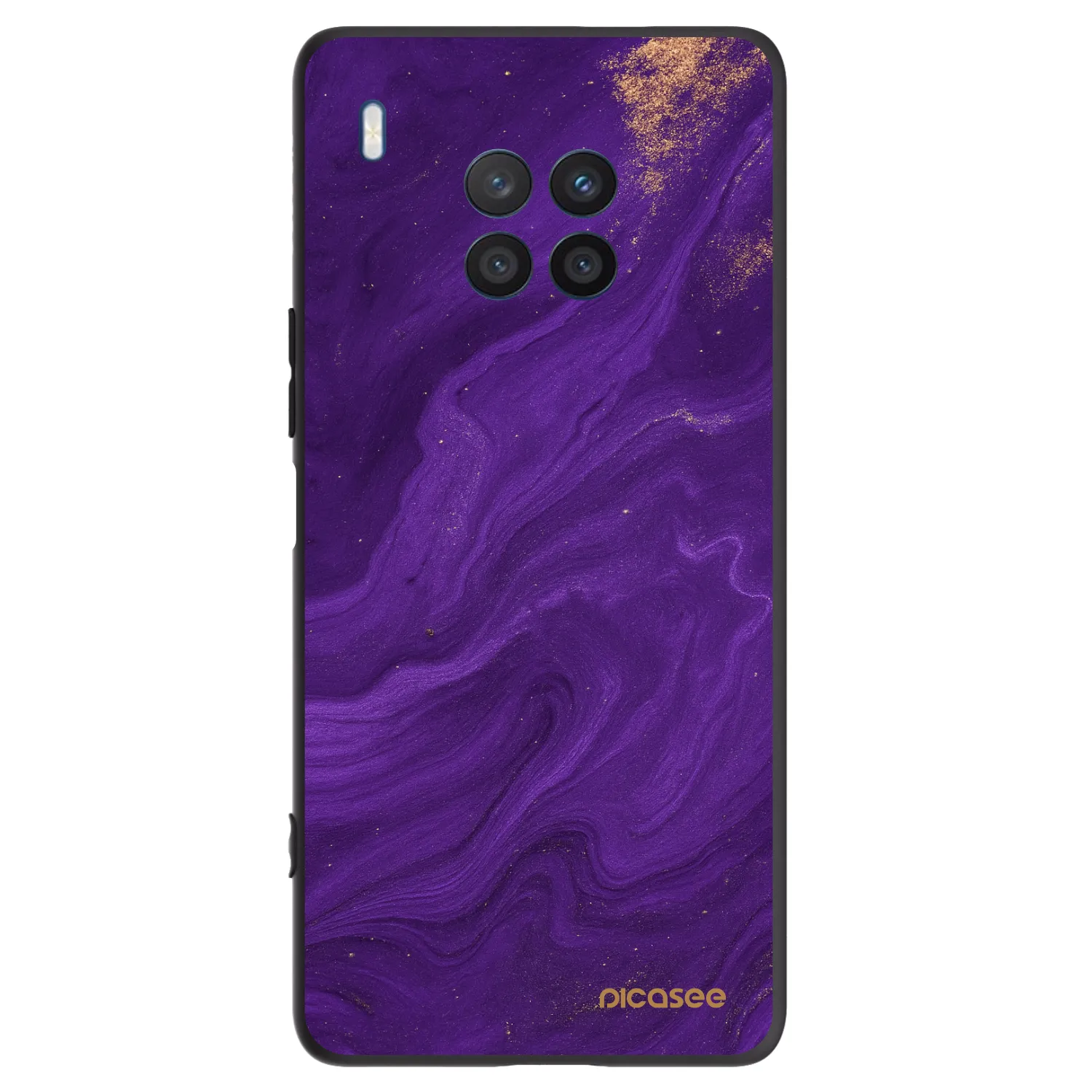 Picasee husă neagră din silicon pentru Honor 50 Lite - Purple