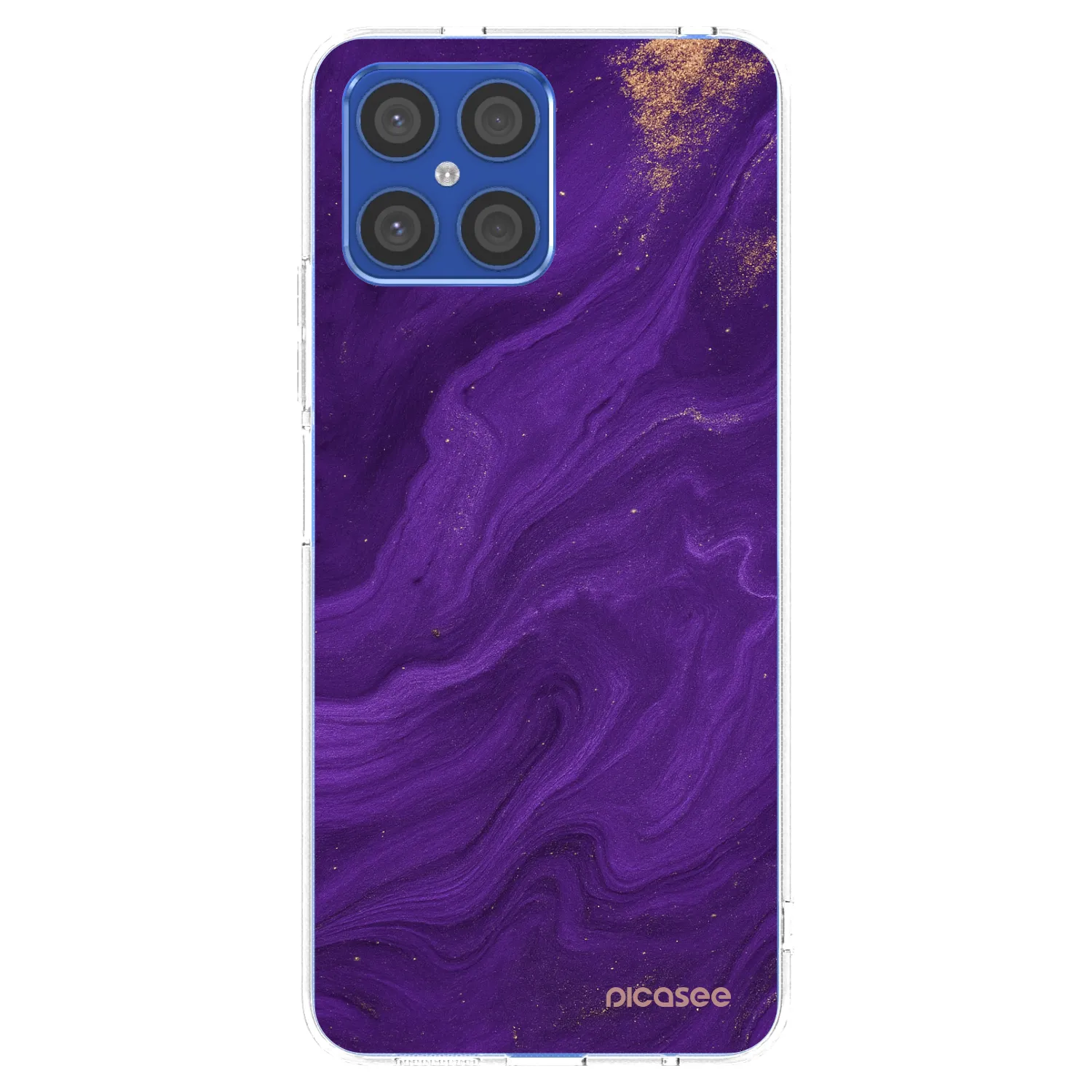 Picasee husă transparentă din silicon pentru Honor X8 4G - Purple