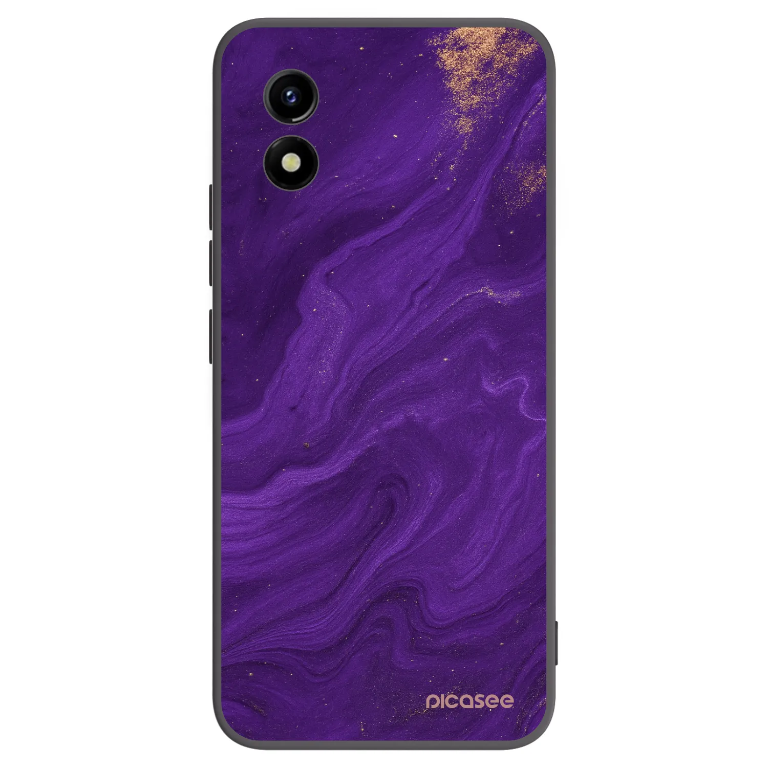Picasee husă neagră din silicon pentru Vivo Y01 - Purple