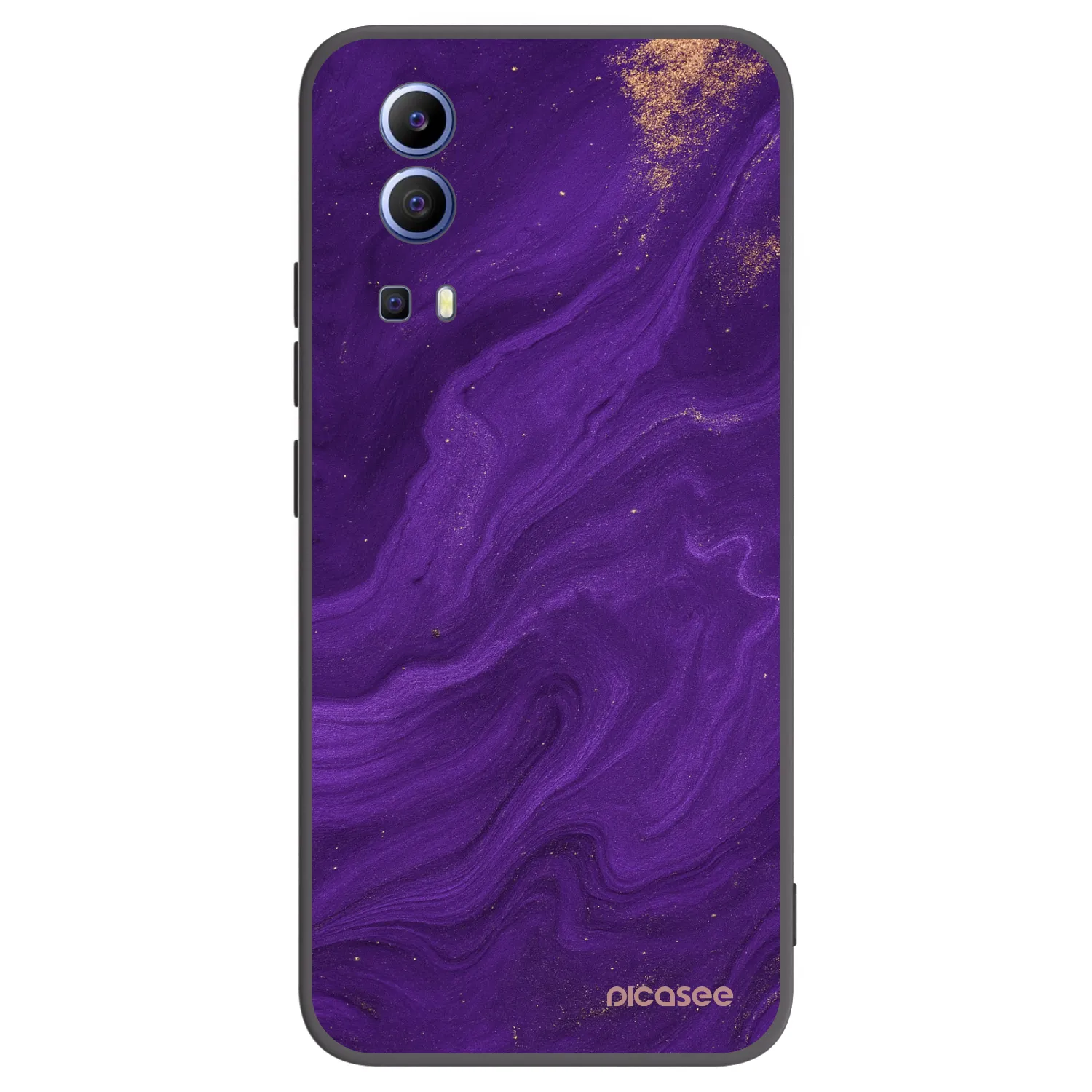 Picasee husă neagră din silicon pentru Vivo Y52 5G - Purple