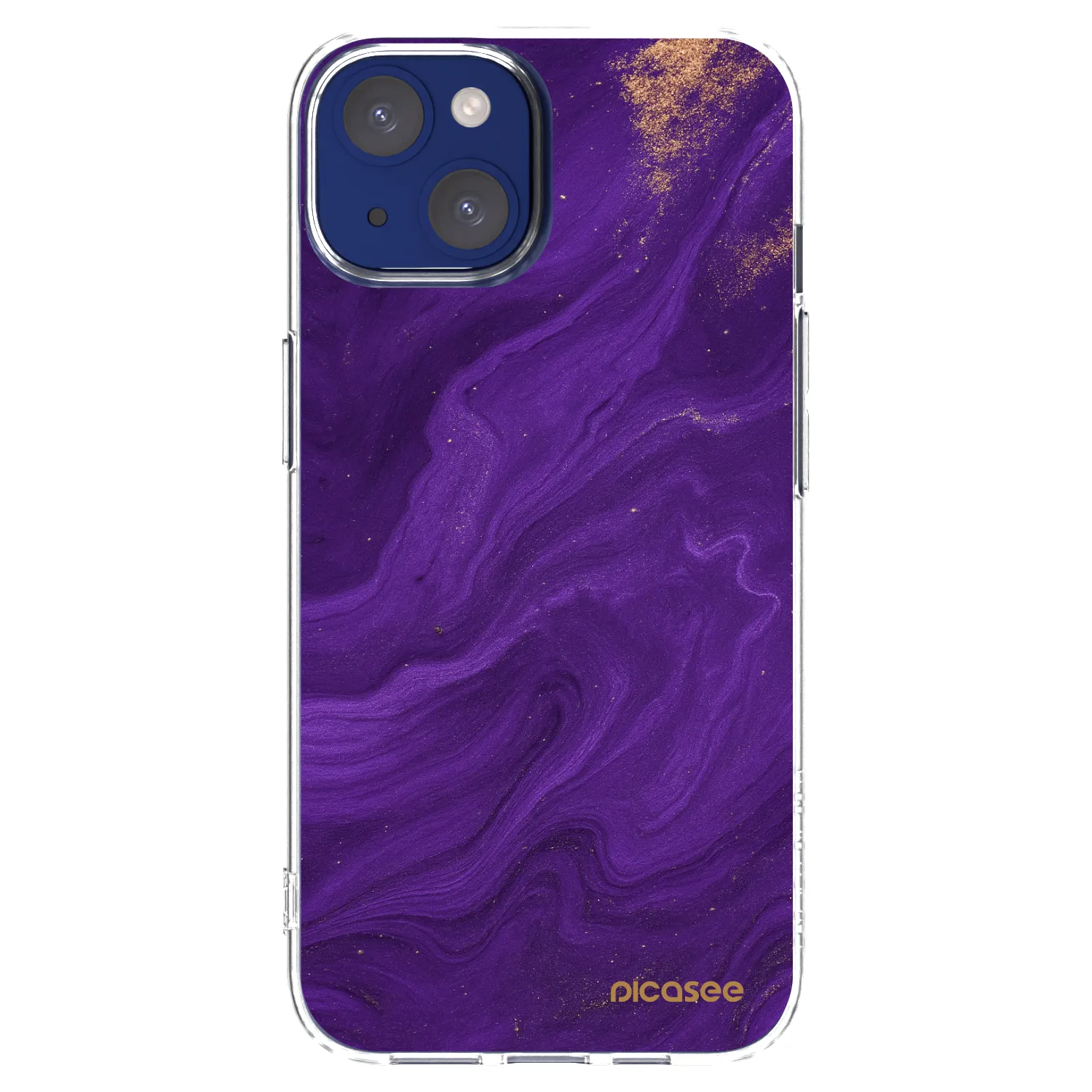 Picasee husă transparentă din silicon pentru Apple iPhone 14 - Purple