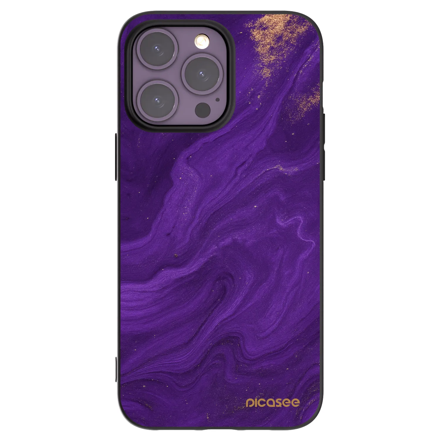 Picasee husă neagră din silicon pentru Apple iPhone 14 Pro Max - Purple