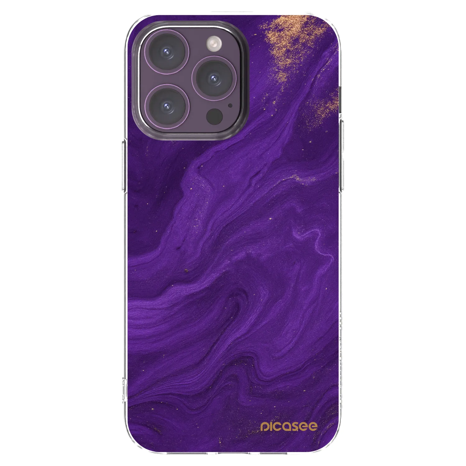 Picasee husă transparentă din silicon pentru Apple iPhone 14 Pro Max - Purple