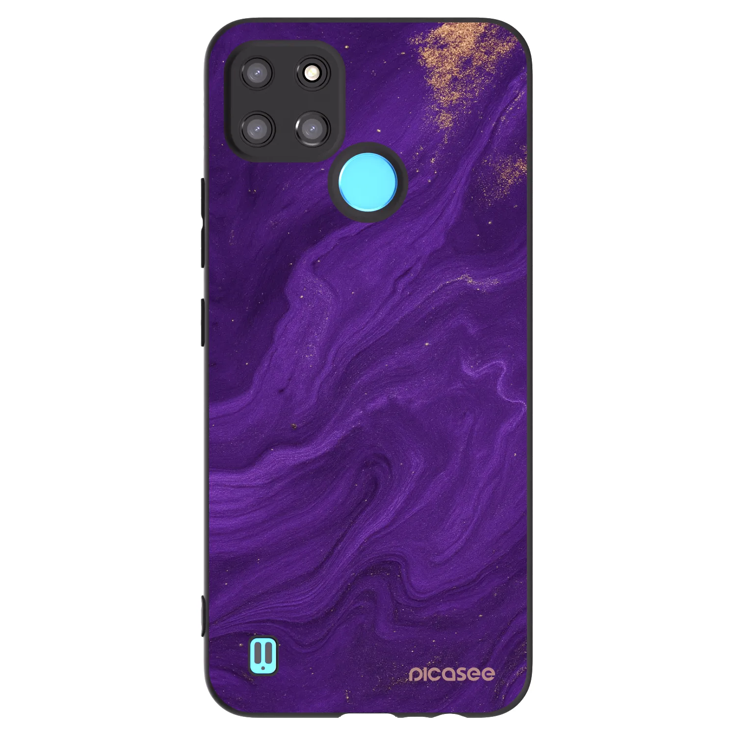 Picasee husă neagră din silicon pentru Realme C21Y - Purple
