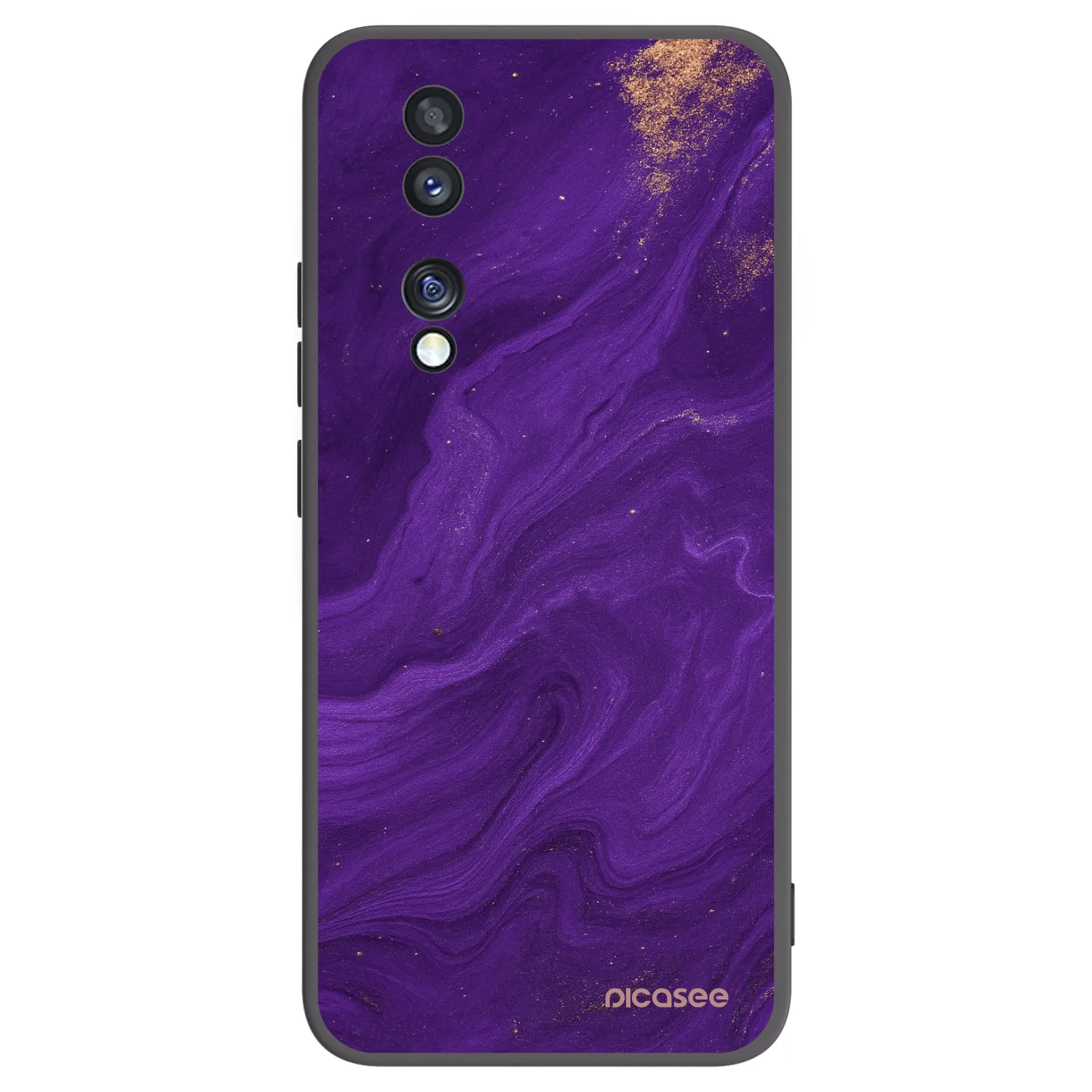 Picasee husă neagră din silicon pentru Honor 70 - Purple