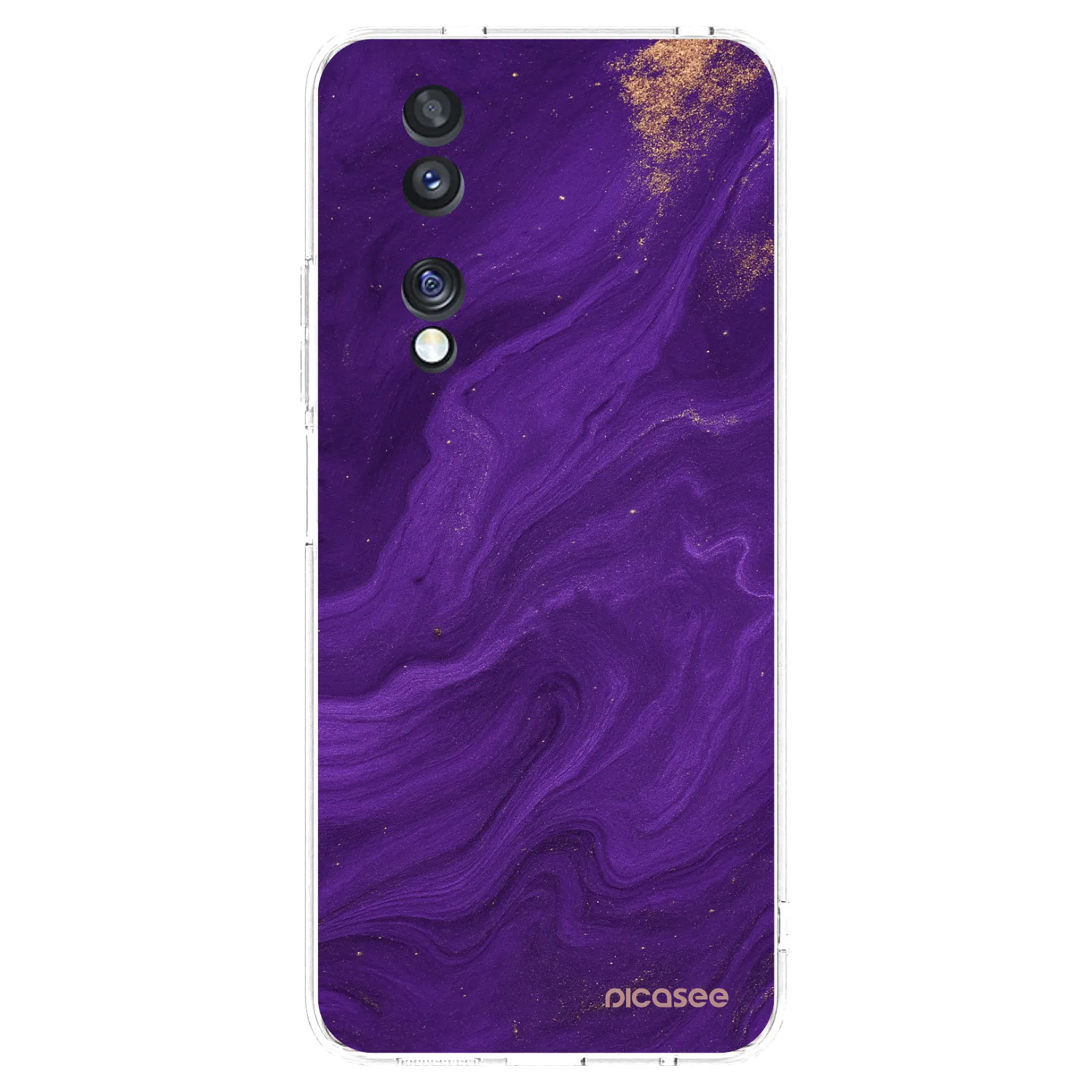 Picasee husă transparentă din silicon pentru Honor 70 - Purple
