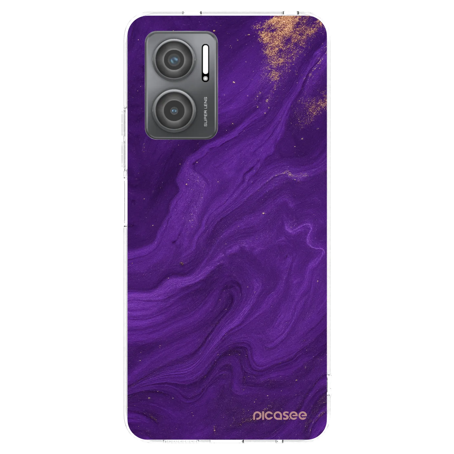 Picasee husă transparentă din silicon pentru Xiaomi Redmi 10 5G - Purple