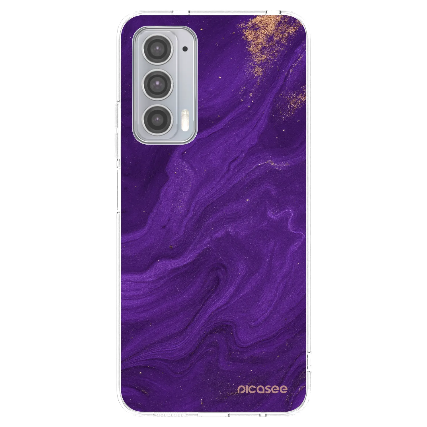 Picasee husă transparentă din silicon pentru Motorola Edge 20 - Purple
