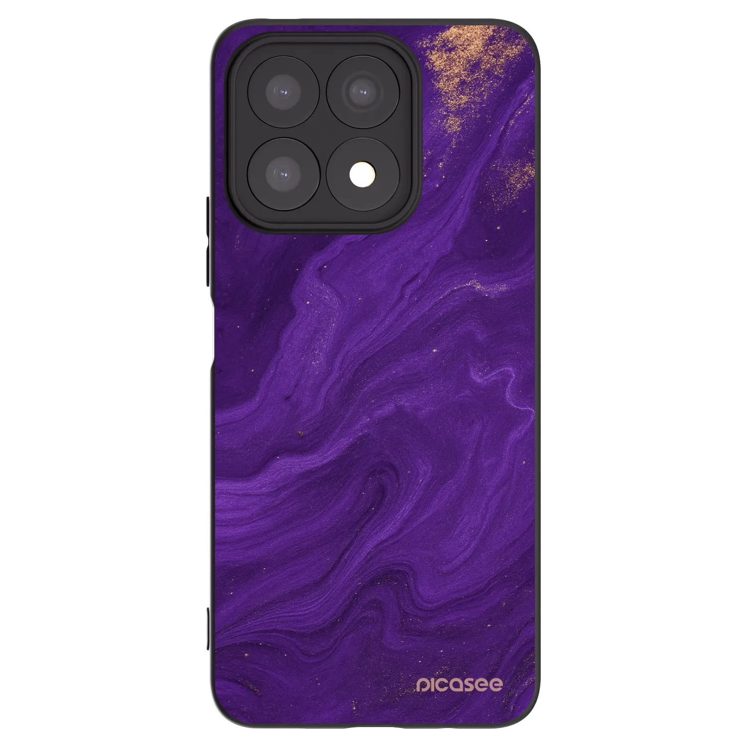 Picasee husă neagră din silicon pentru Honor X8a - Purple
