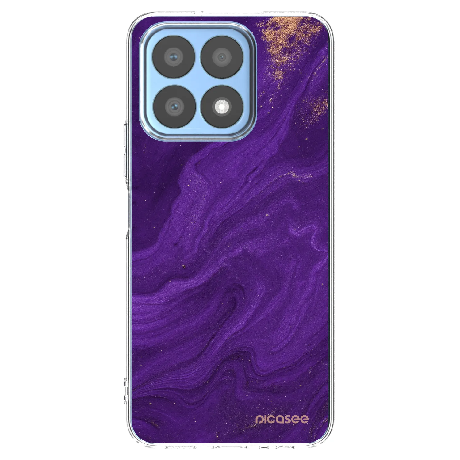Picasee husă transparentă din silicon pentru Honor X8a - Purple