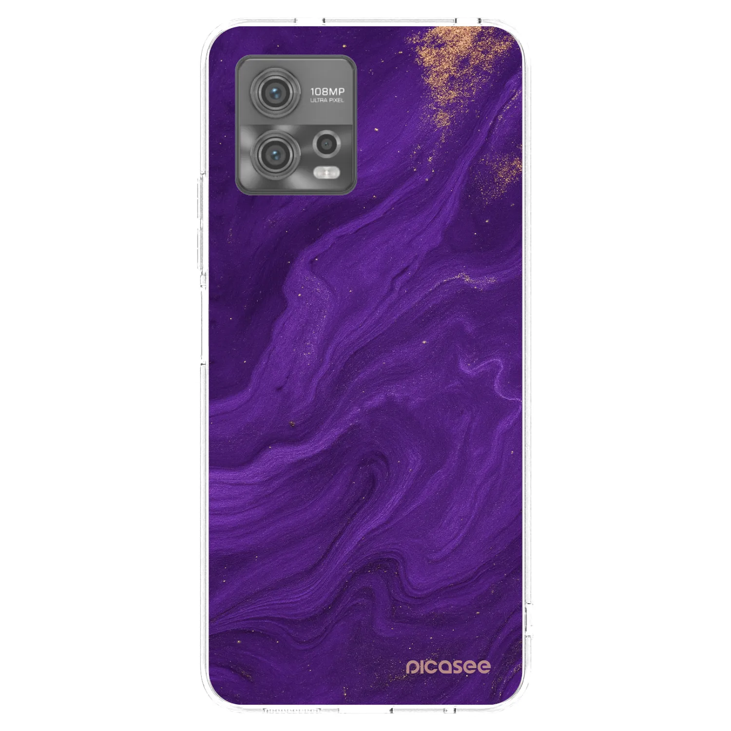 Picasee husă transparentă din silicon pentru Motorola Moto G72 - Purple