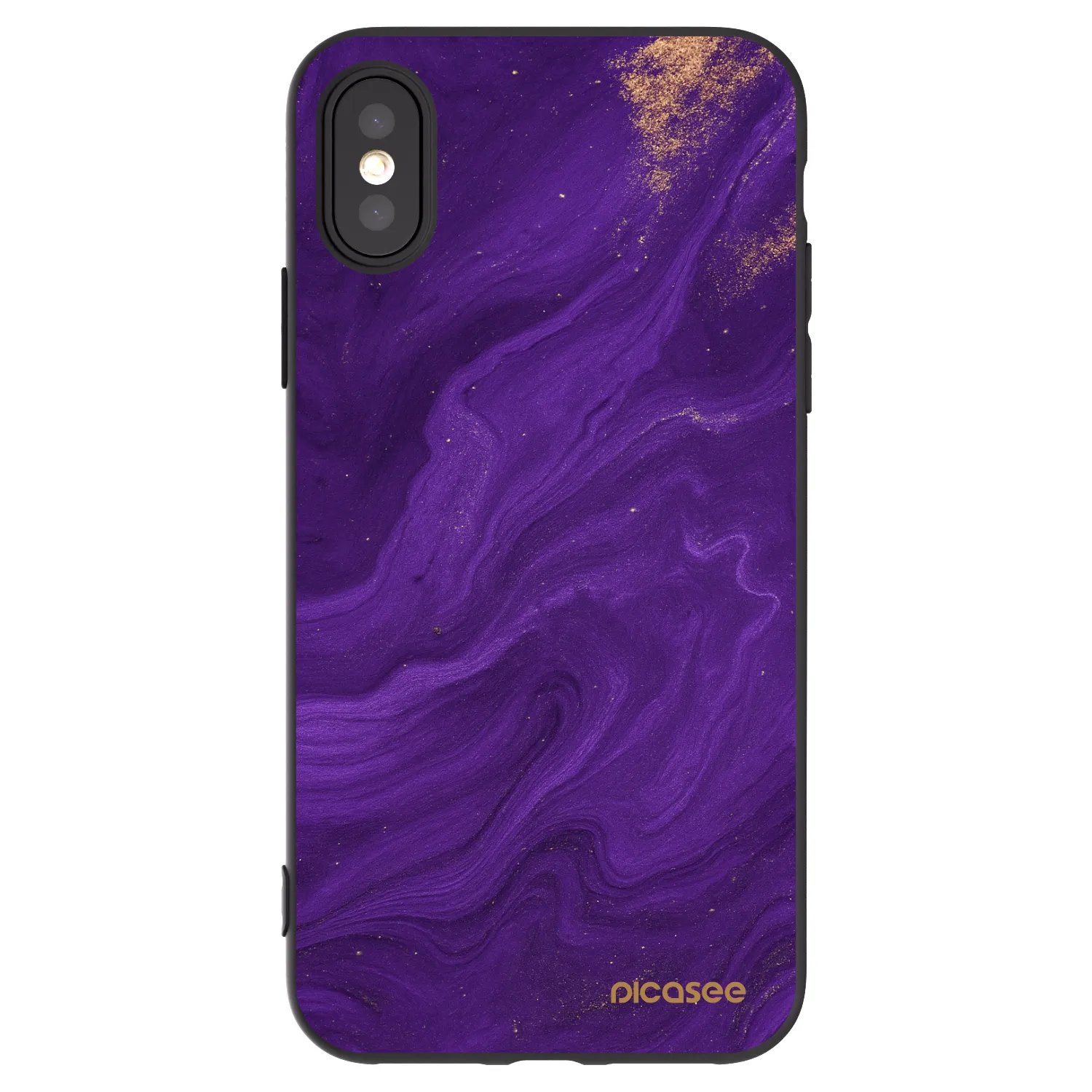 Picasee husă neagră din silicon pentru Apple iPhone X/XS - Purple