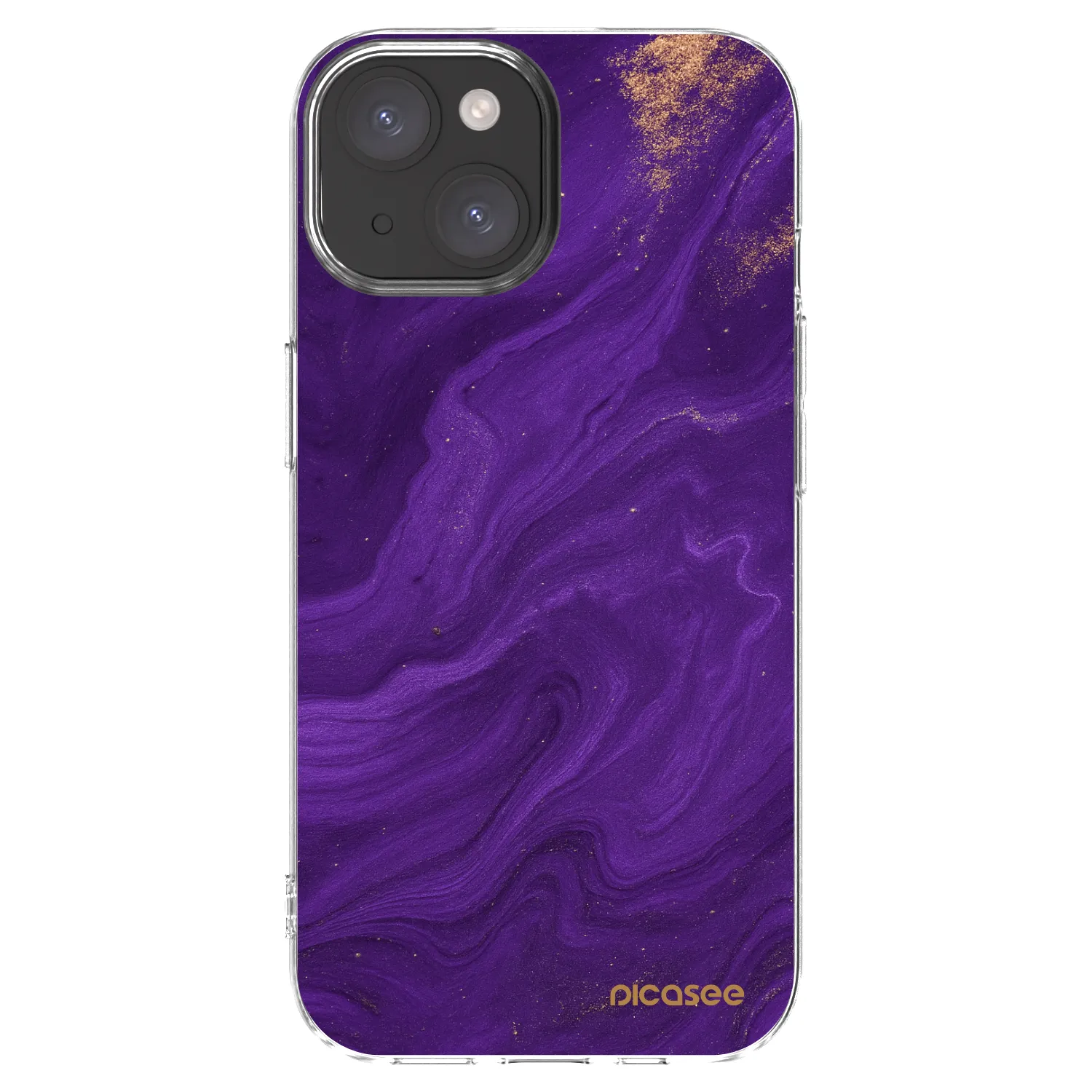 Picasee husă transparentă din silicon pentru Apple iPhone 15 - Purple