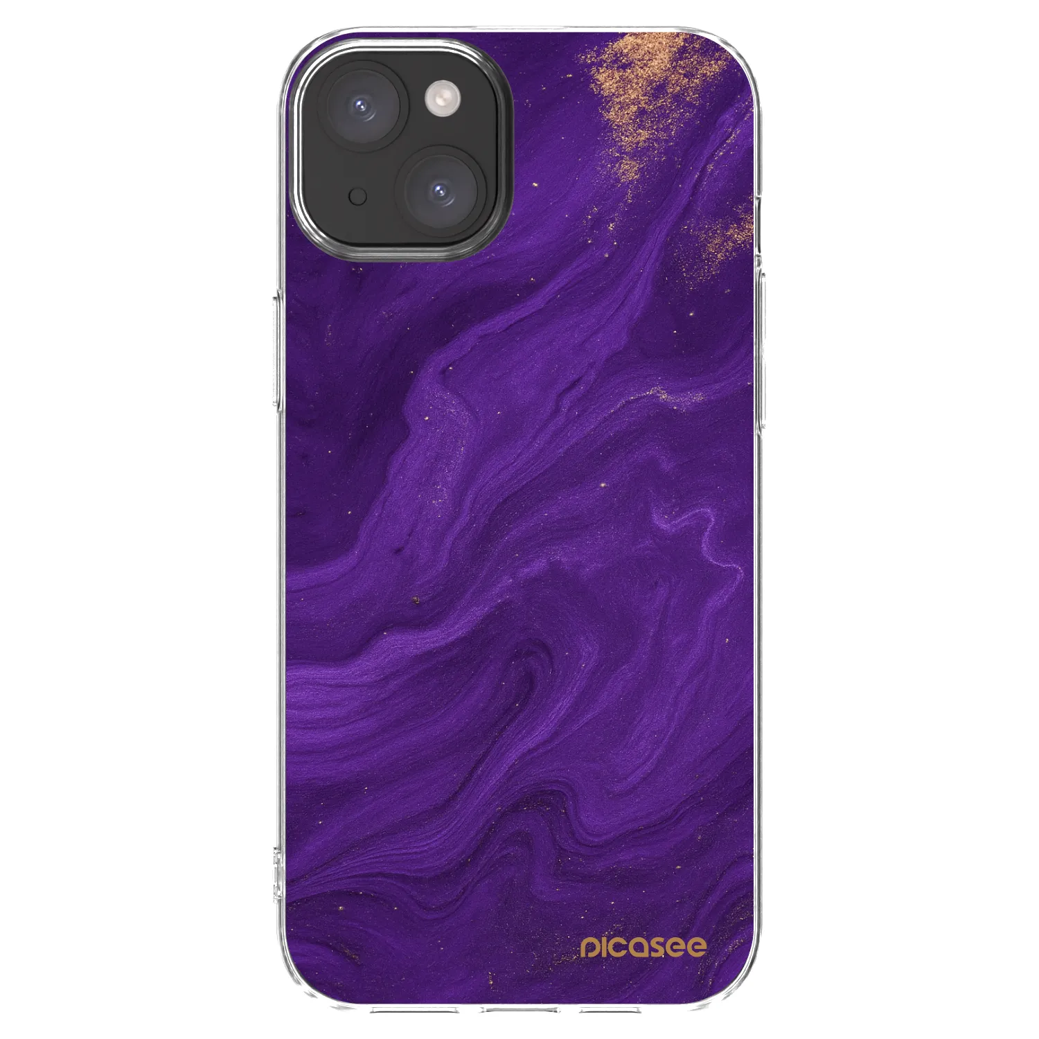 Picasee husă transparentă din silicon pentru Apple iPhone 15 Plus - Purple