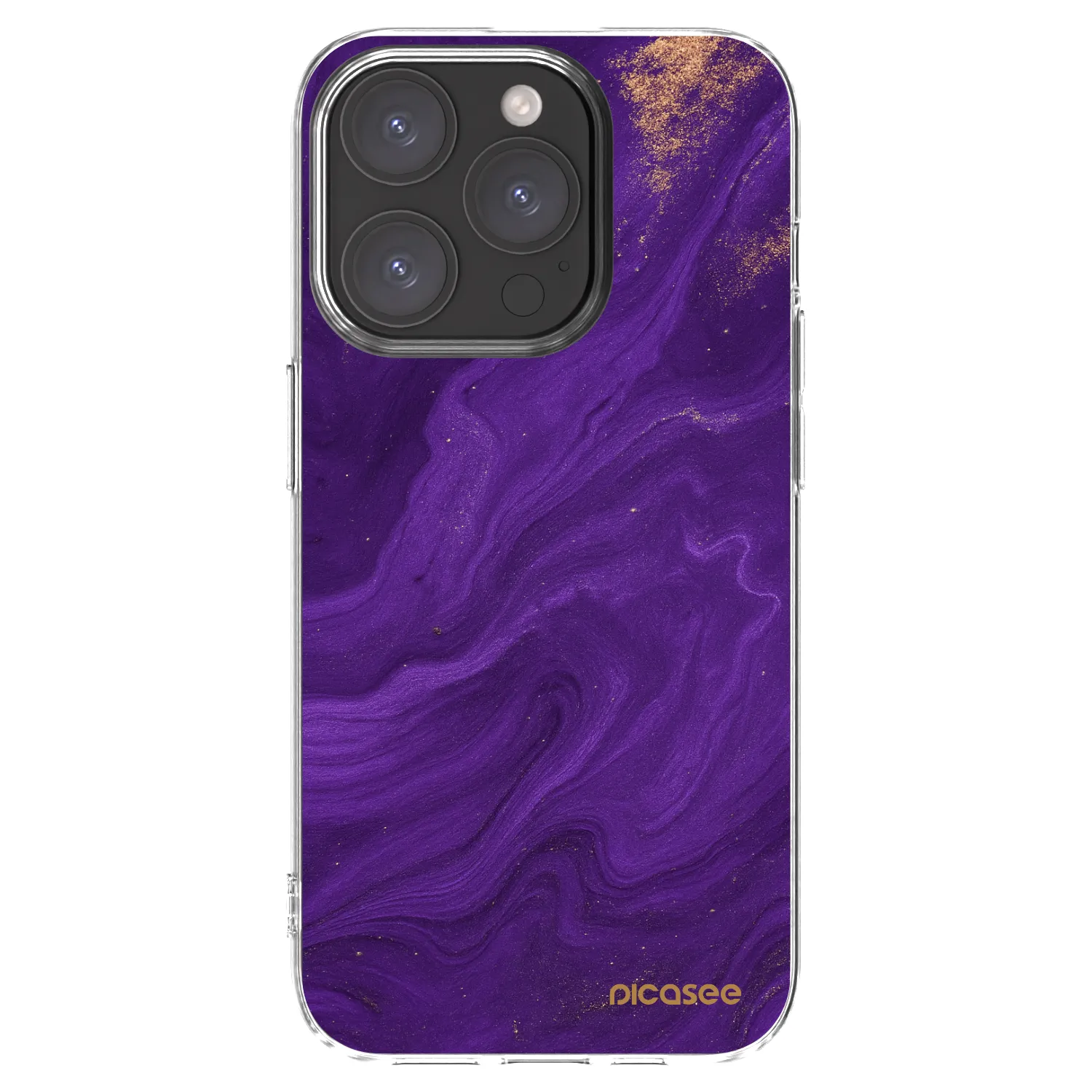 Picasee husă transparentă din silicon pentru Apple iPhone 15 Pro - Purple