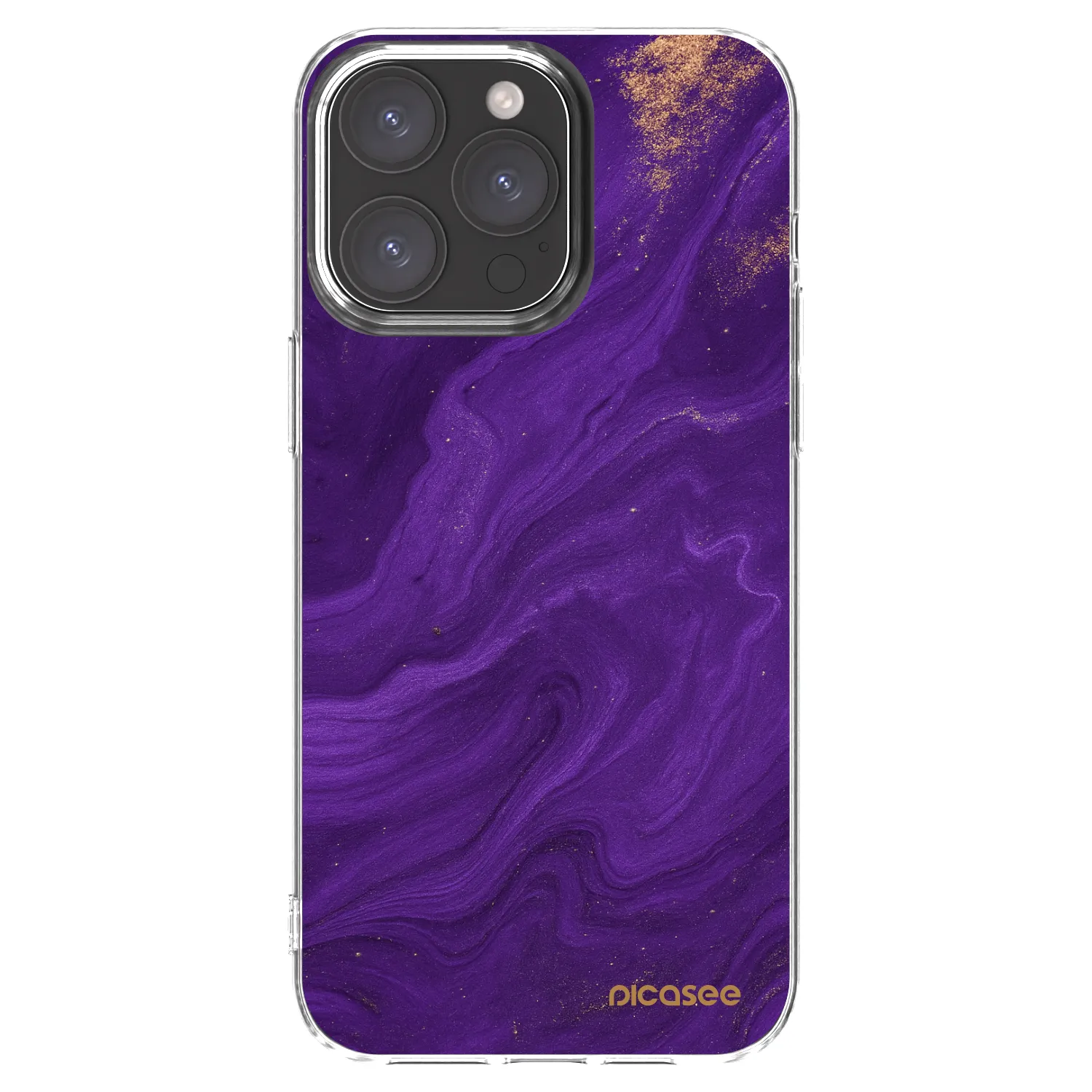 Picasee husă transparentă din silicon pentru Apple iPhone 15 Pro Max - Purple
