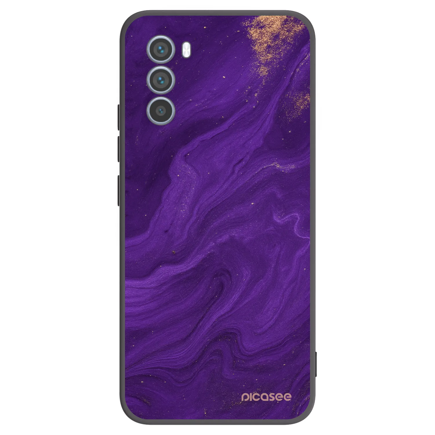 Picasee husă neagră din silicon pentru Motorola Moto G62 - Purple