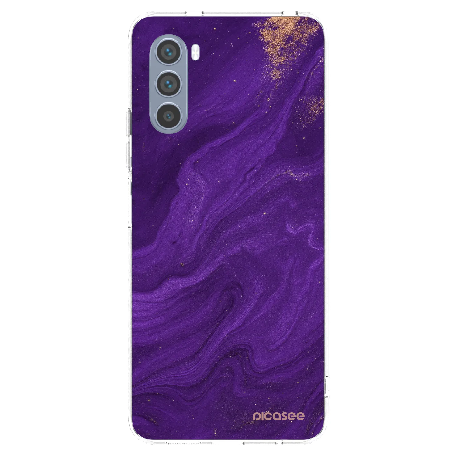 Picasee husă transparentă din silicon pentru Motorola Moto G62 - Purple