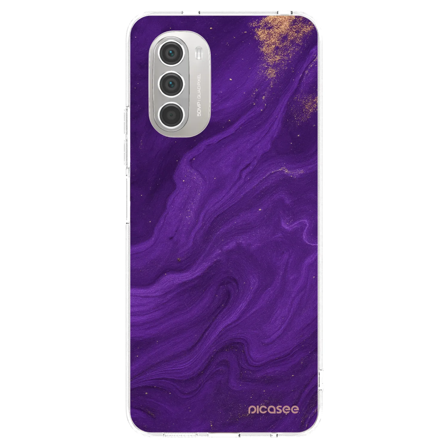 Picasee husă transparentă din silicon pentru Motorola Moto G51 - Purple