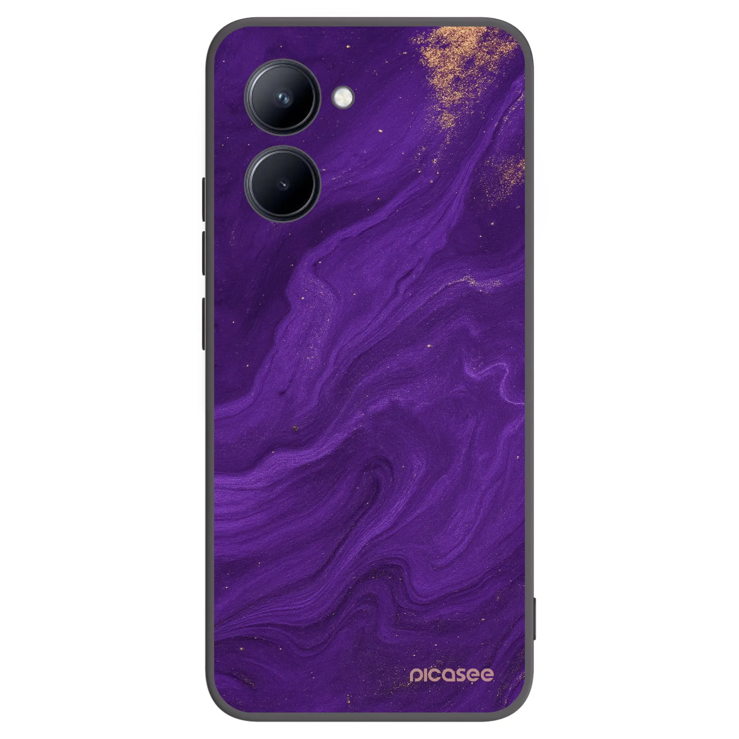 Picasee husă neagră din silicon pentru Realme C33 (2023) - Purple