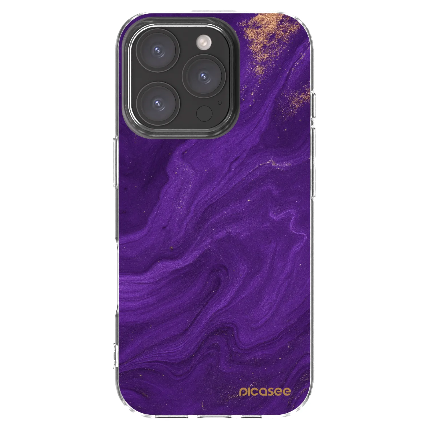 Picasee husă transparentă din silicon pentru Apple iPhone 16 Pro - Purple
