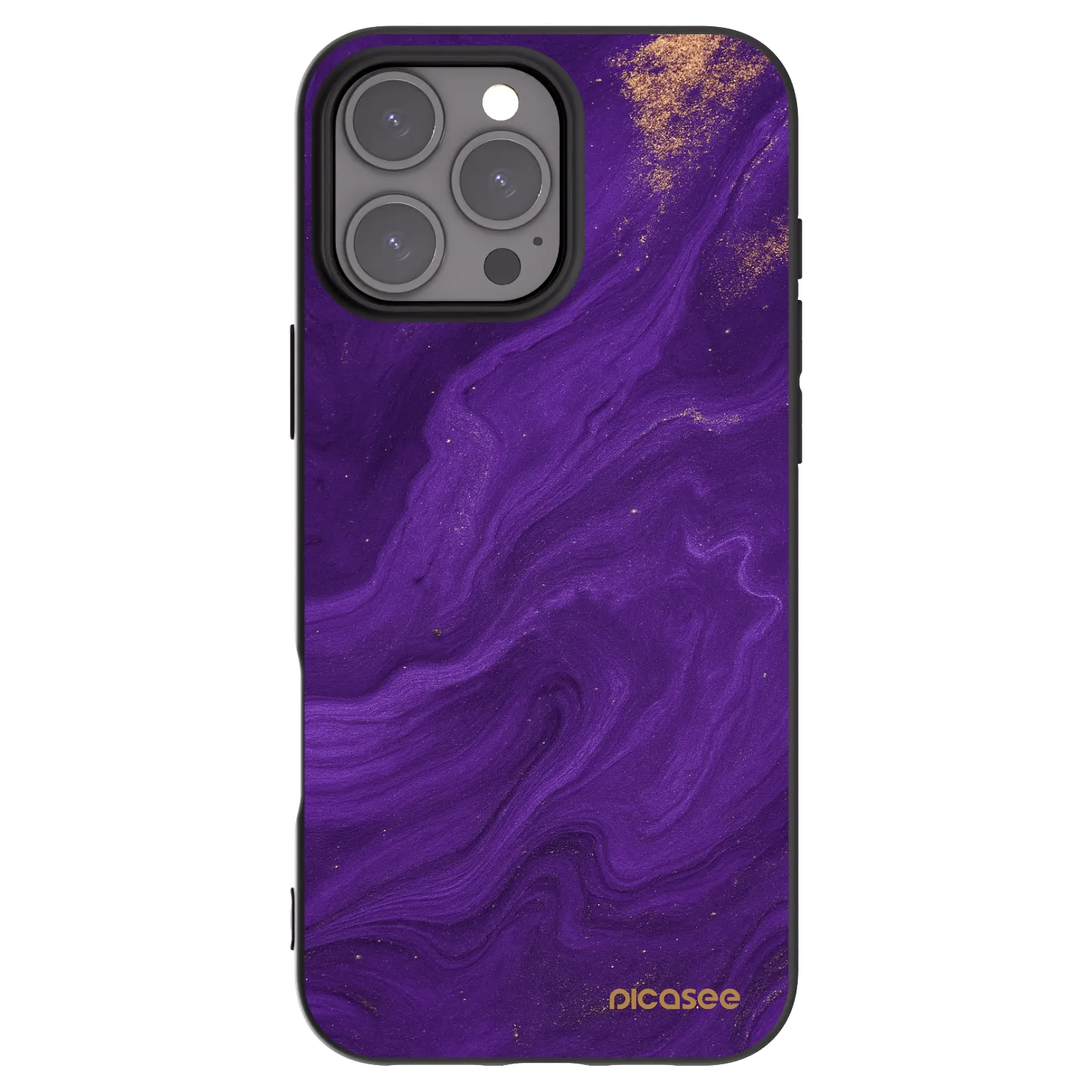Picasee husă neagră din silicon pentru Apple iPhone 16 Pro Max - Purple