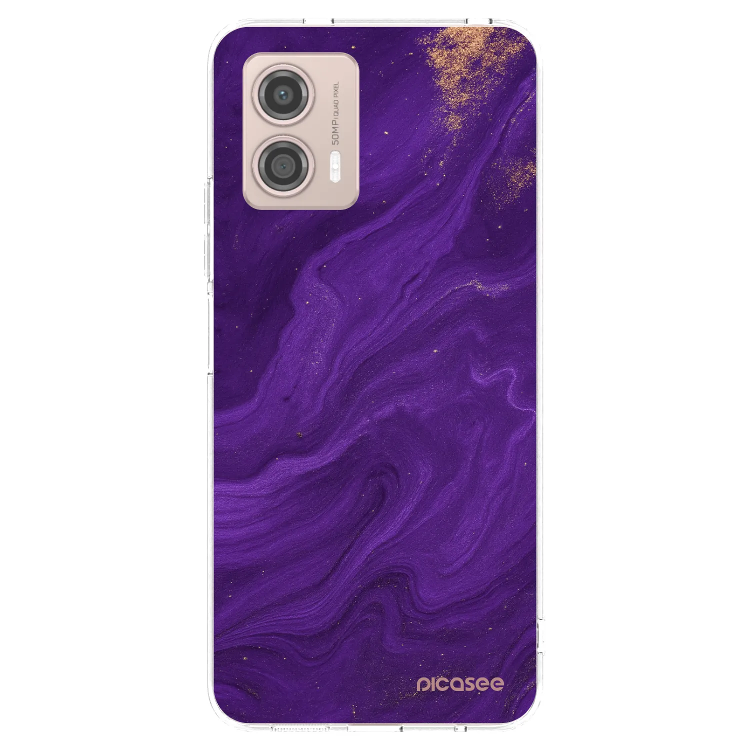 Picasee husă transparentă din silicon pentru Motorola Moto G53 5G - Purple