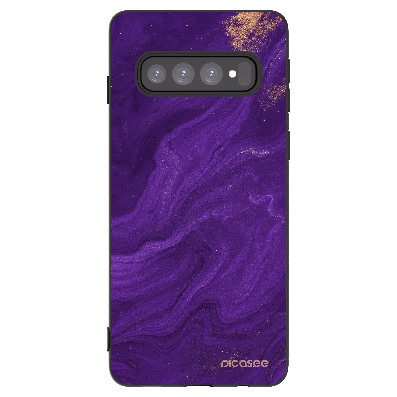 Picasee husă neagră din silicon pentru Samsung Galaxy S10 G973 - Purple